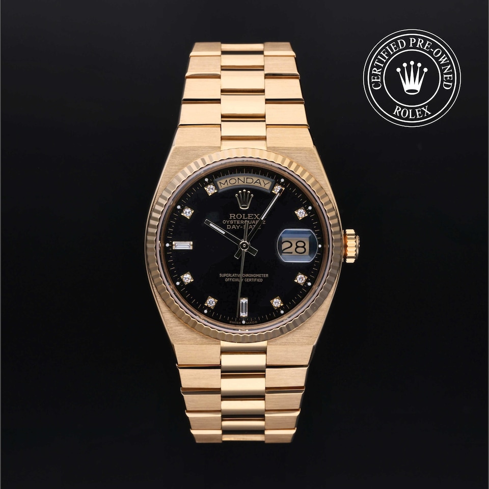 Rolex Certified Pre-Owned Day-Date Blk Diamond Dial