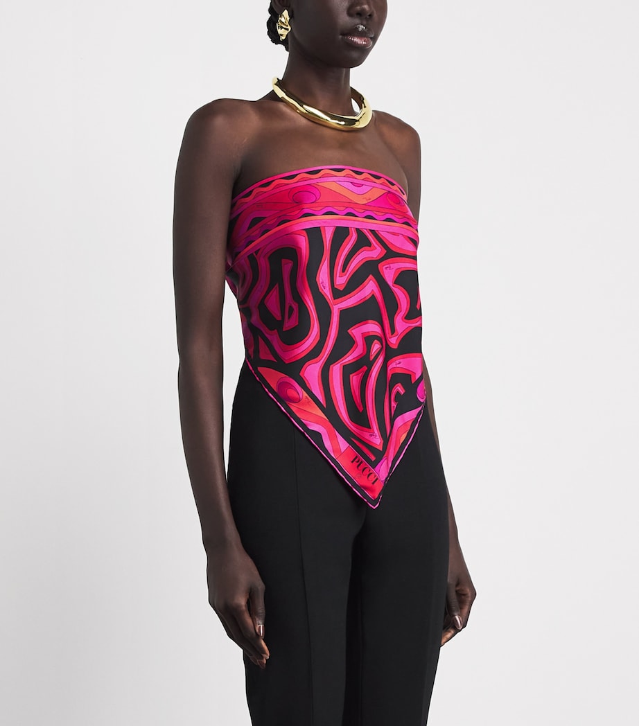 PUCCI Womens Silk Printed Bandeau Top Image 4
