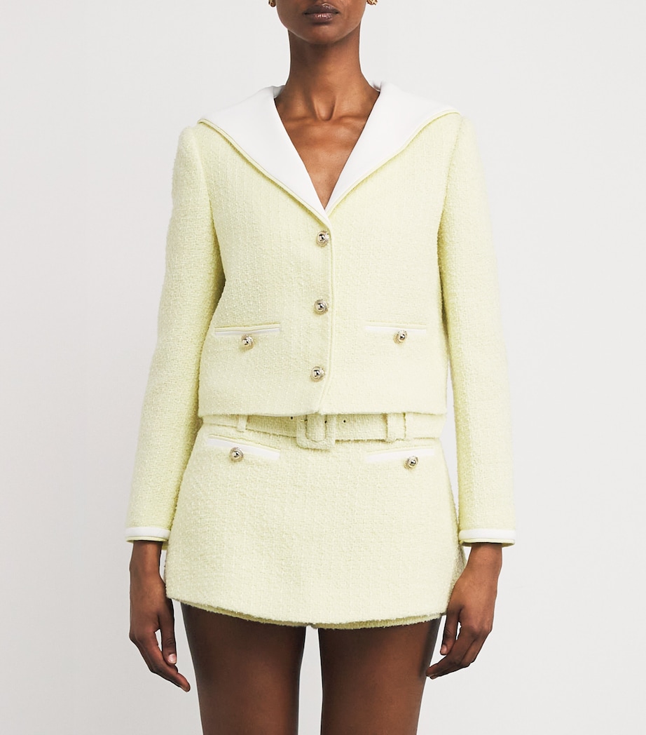 Boucle Contrast-Collar Jacket YELLOW Image 3