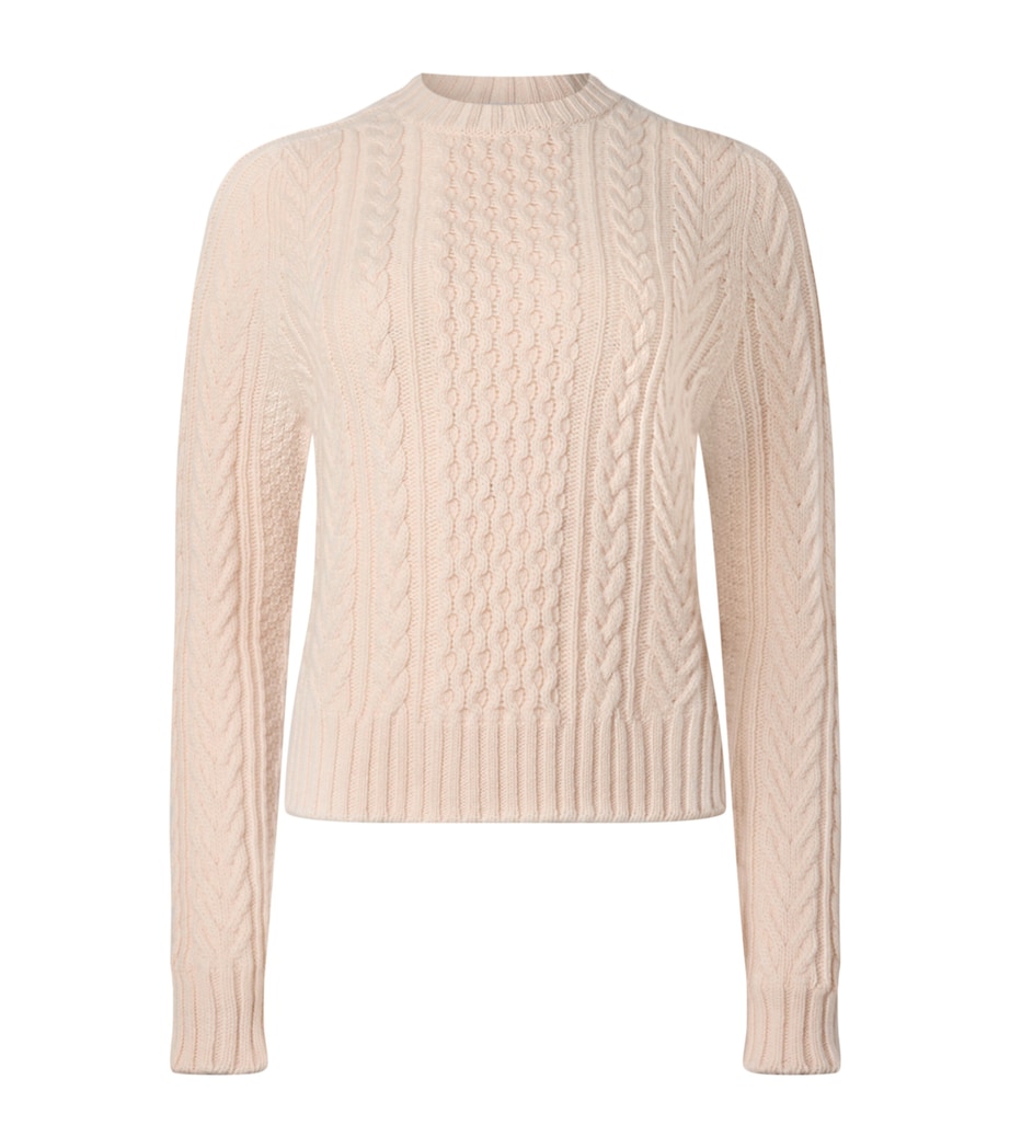 Cashmere Aran Sweater SA0502 CHAMPAGNE Image 1