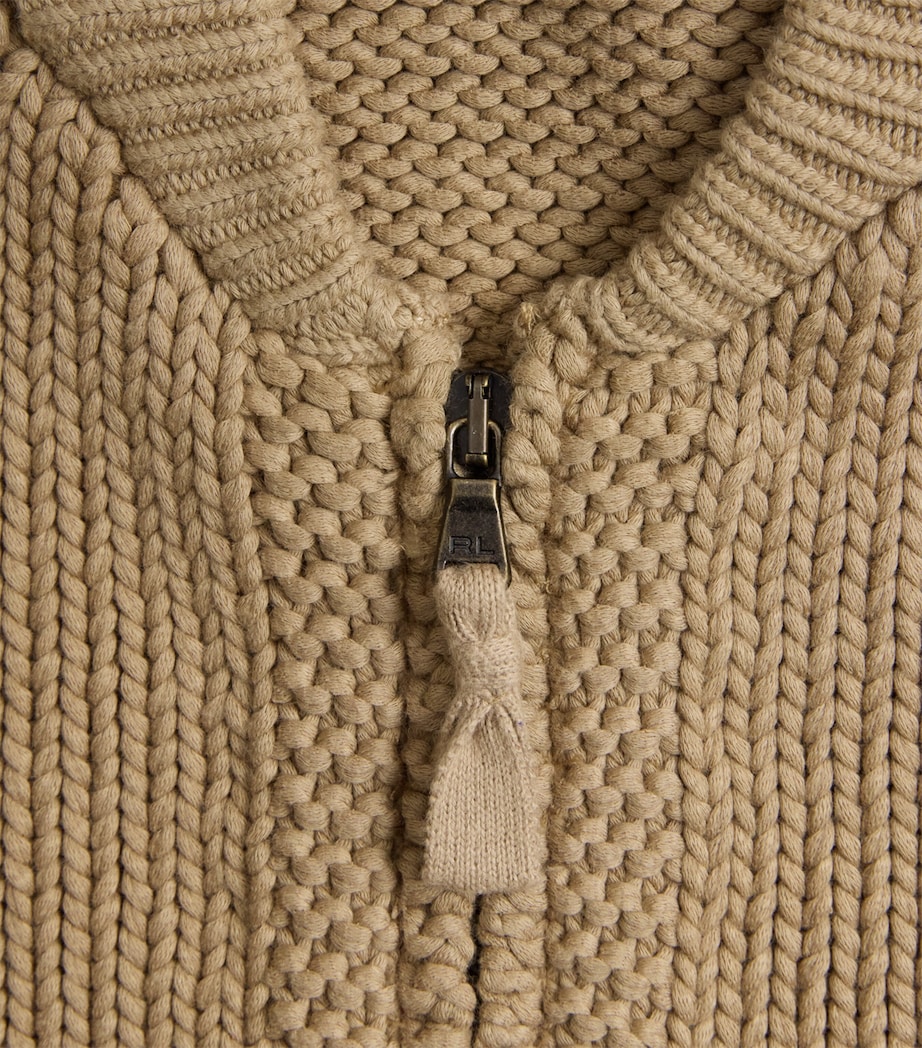 Polo Ralph Lauren Womens Zip-Up Sweater Desert Khaki Image 6