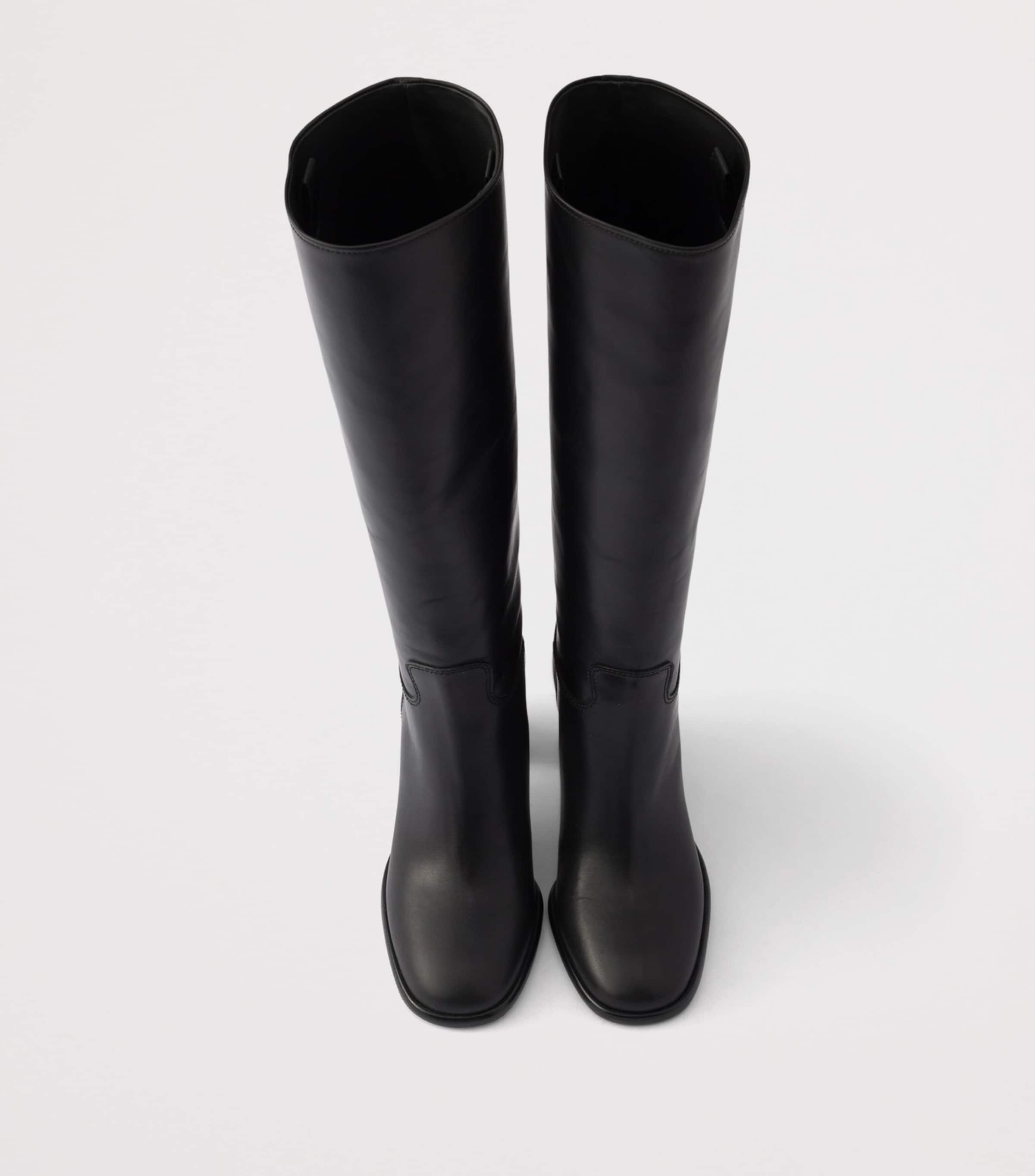 Prada Leather Knee-High Boots 85 Black Image 3