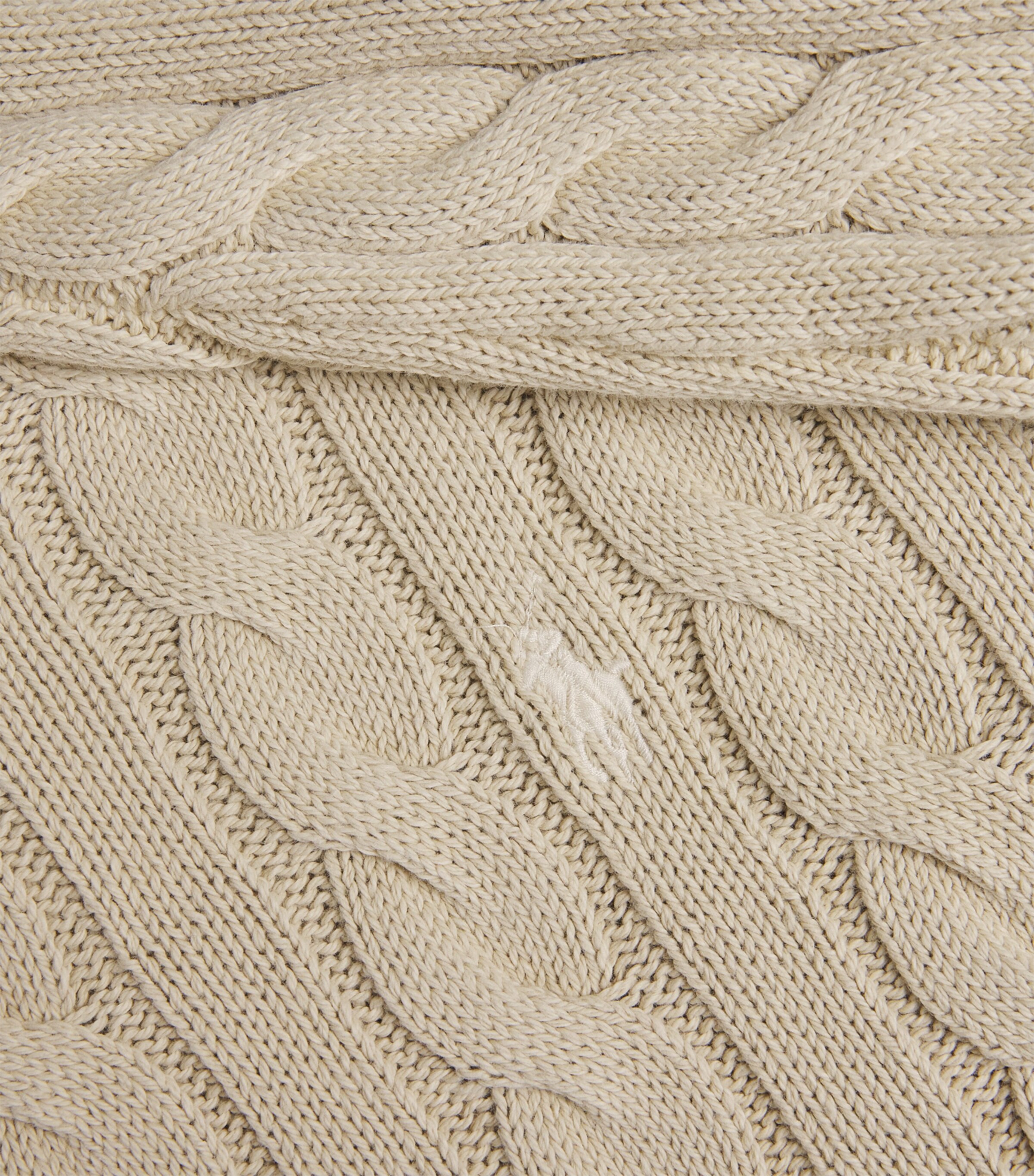 Polo Ralph Lauren Mens Cotton Cable-Knit Sweater Beige Image 5