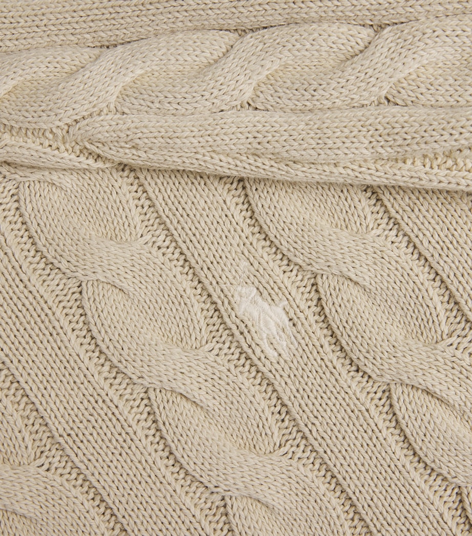 Polo Ralph Lauren Mens Cotton Cable-Knit Sweater Beige Image 5