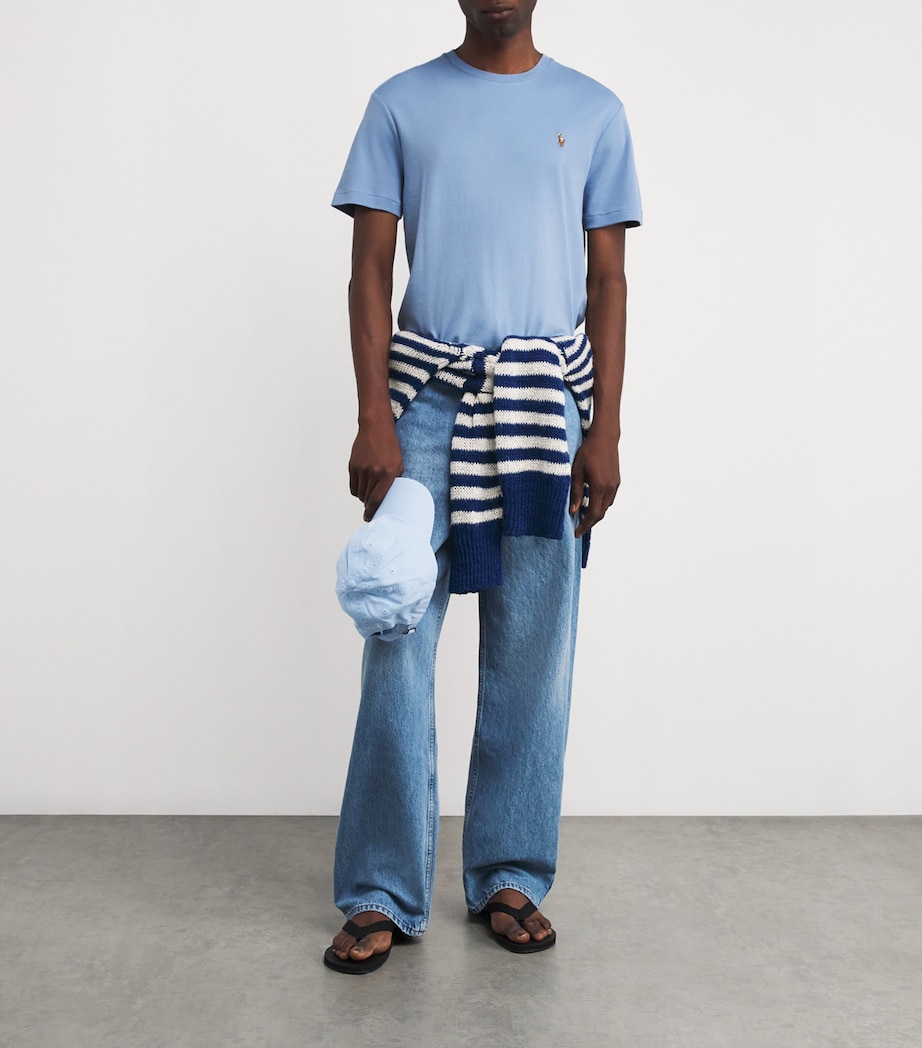 Pima Cotton T-Shirt BLUE Image 2