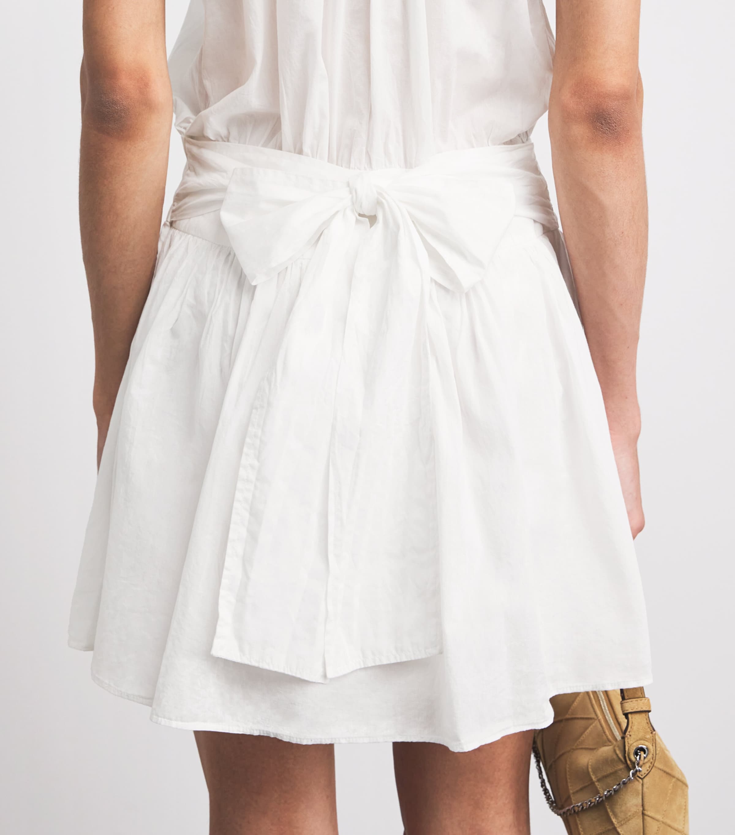 PAIGE Womens Cotton Voile Nisha Mini Dress White Image 5