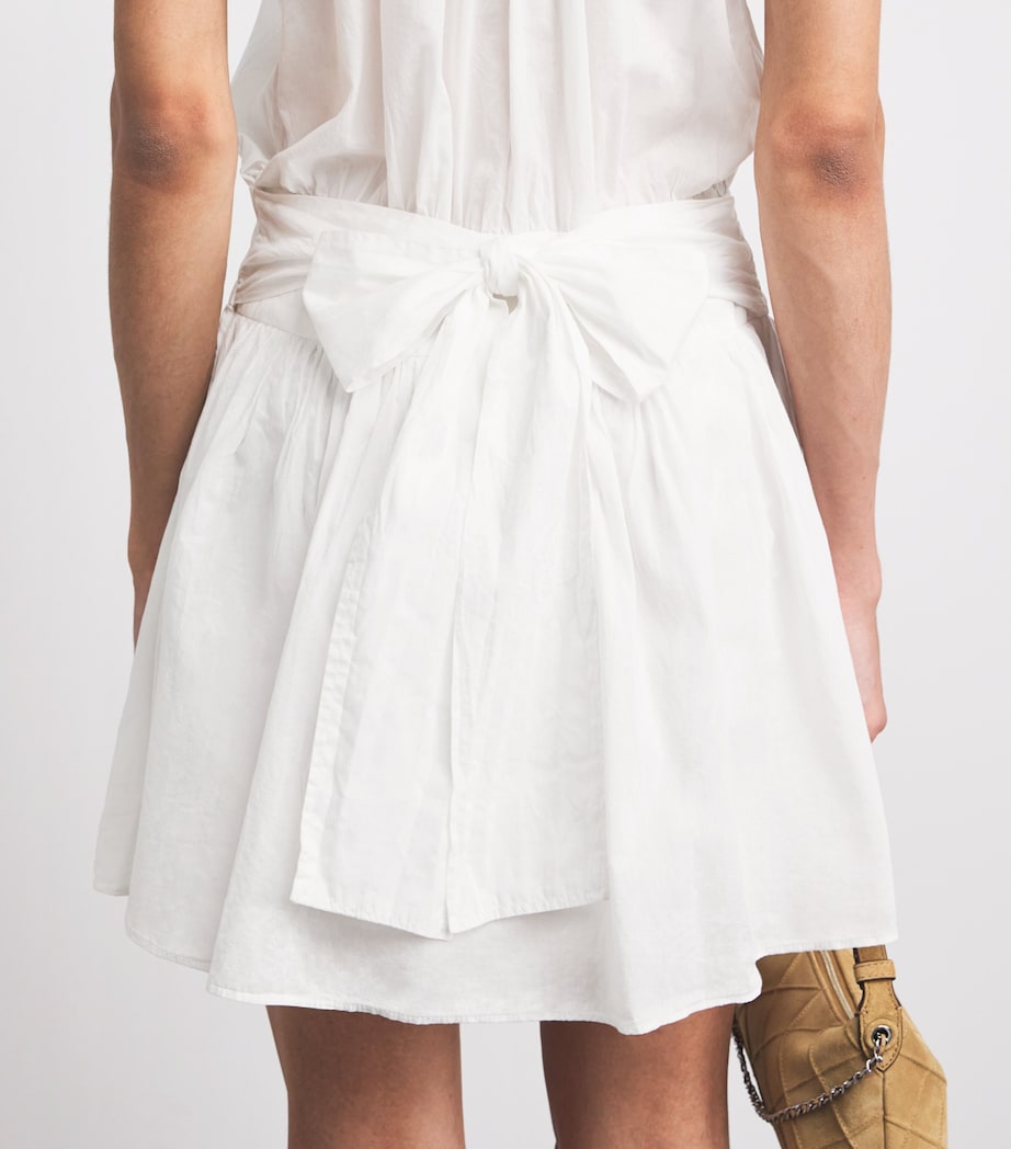 PAIGE Womens Cotton Voile Nisha Mini Dress White Image 5