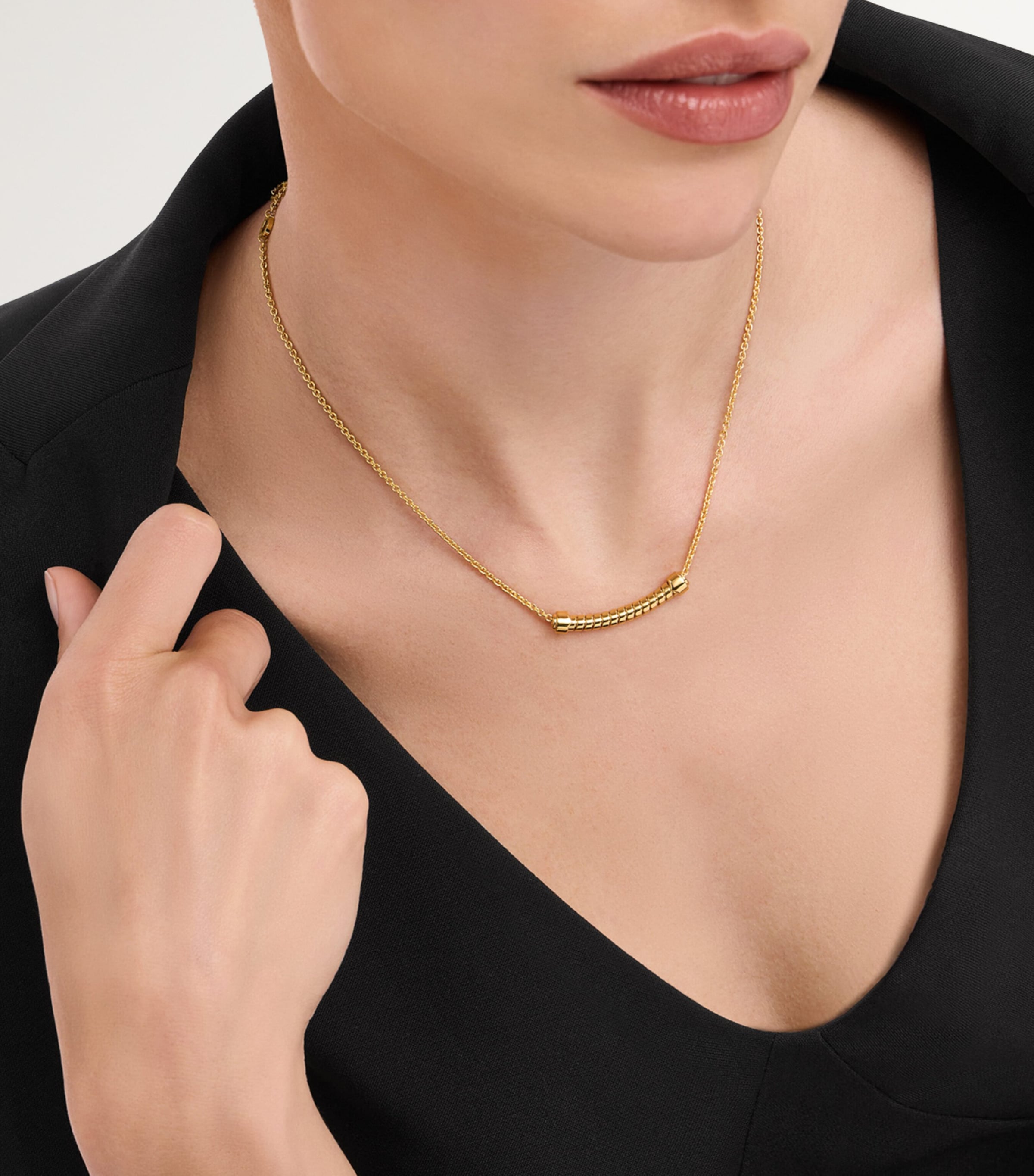 Yellow Gold Tubogas Chain Necklace YELLOW GOLD Image 3