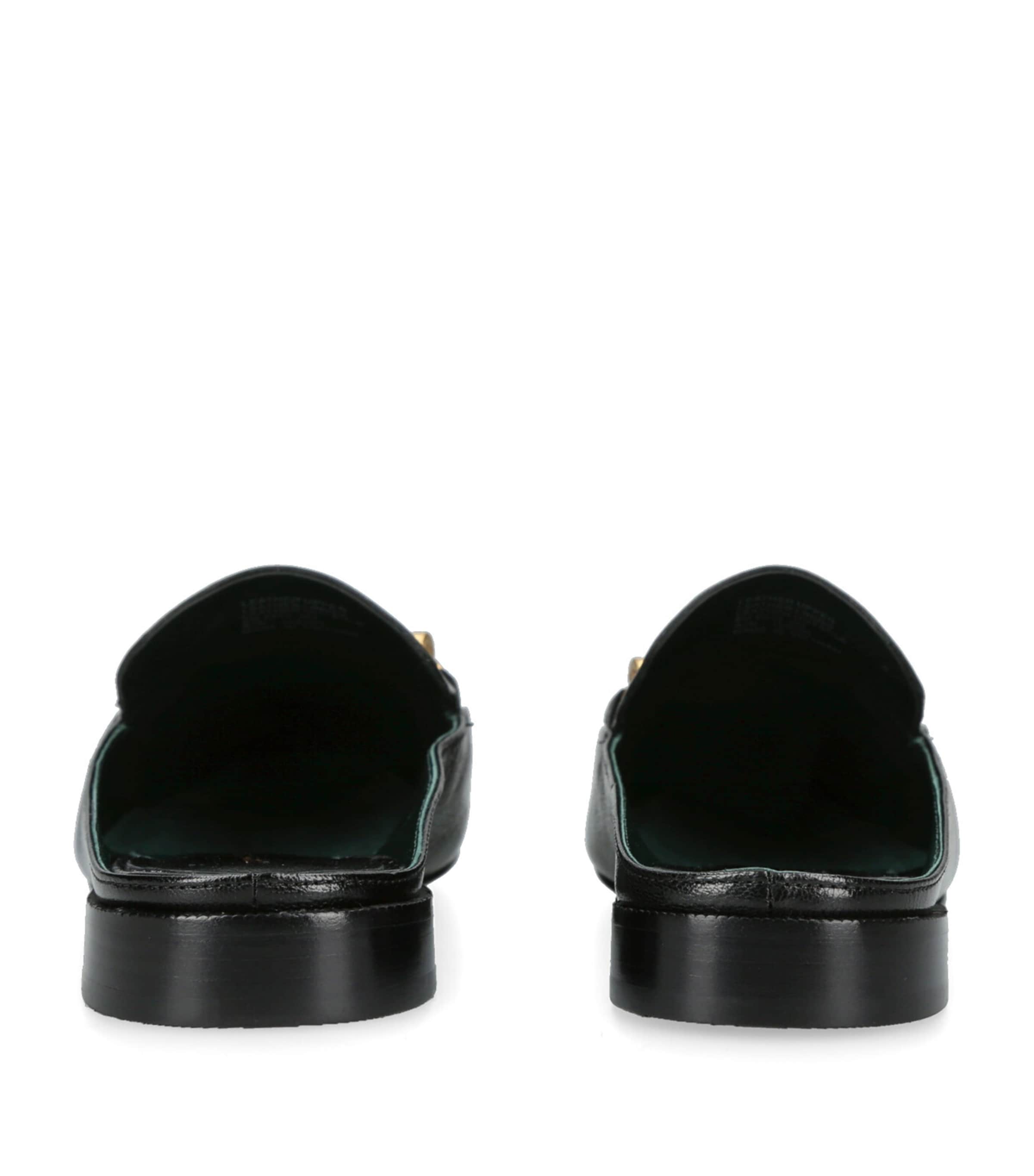 Leather Jessa Loafer Mules BLACK Image 2