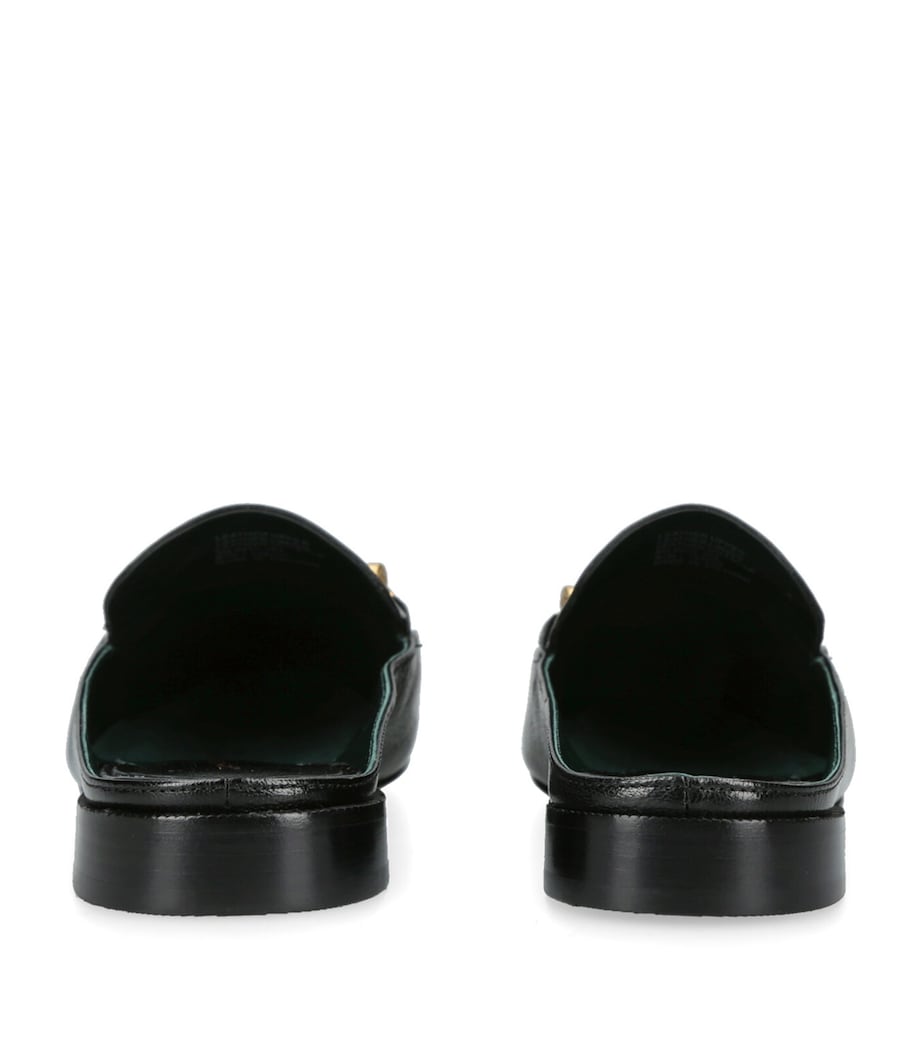 Leather Jessa Loafer Mules BLACK Image 2