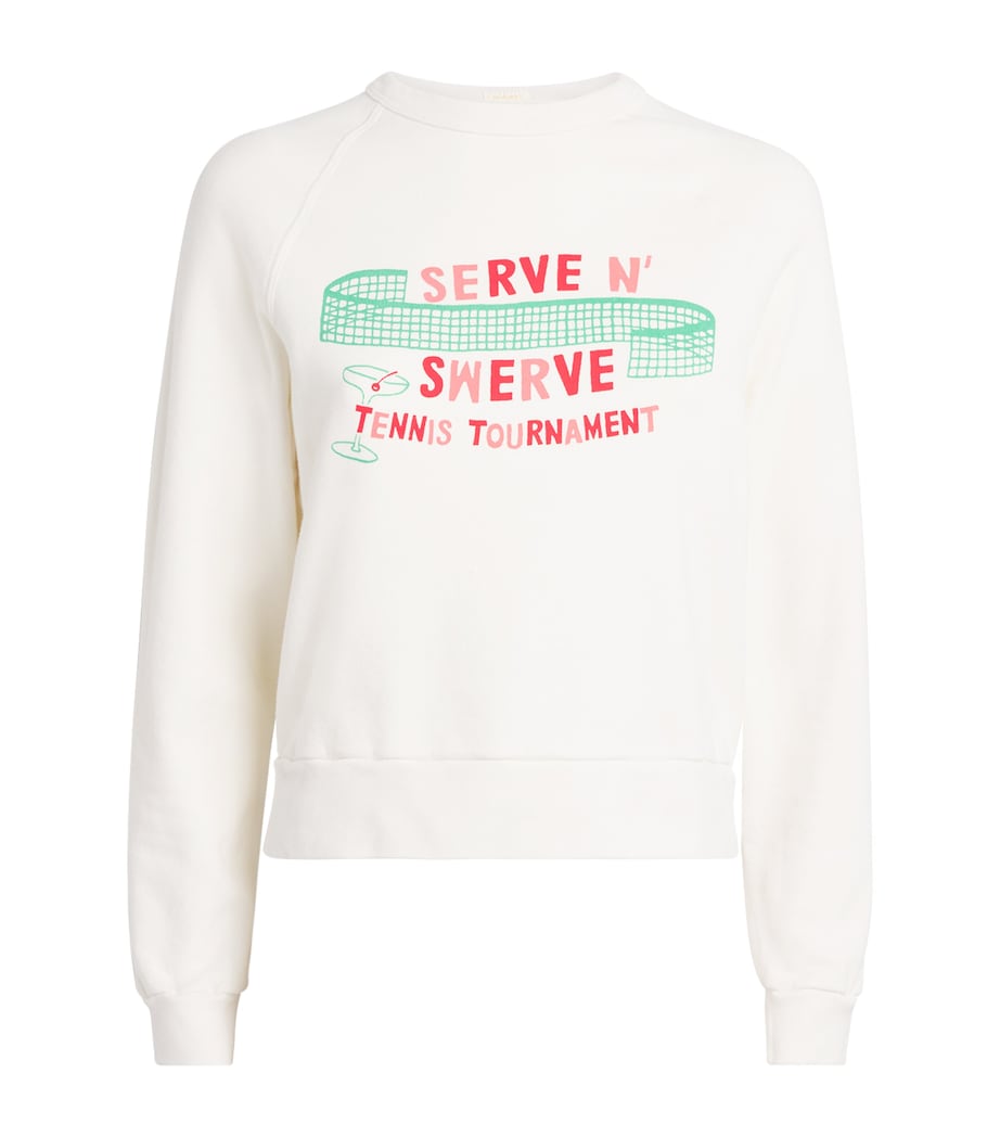 MOTHER Womens Cotton Itty Concert Sweater Serve N Swerve Image 1
