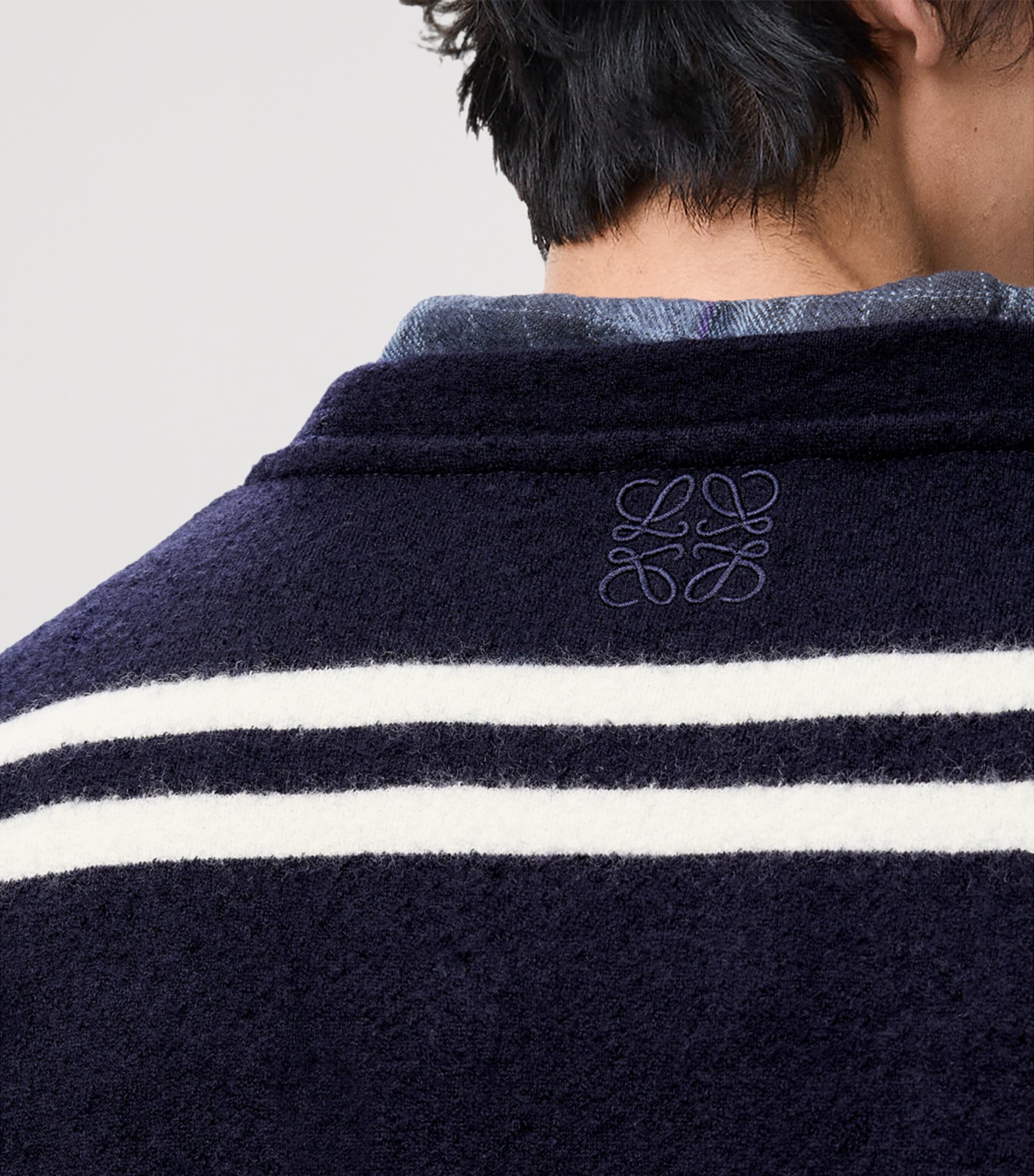 Wool-Blend Oversized T-Shirt NAVY/WHITE Image 5