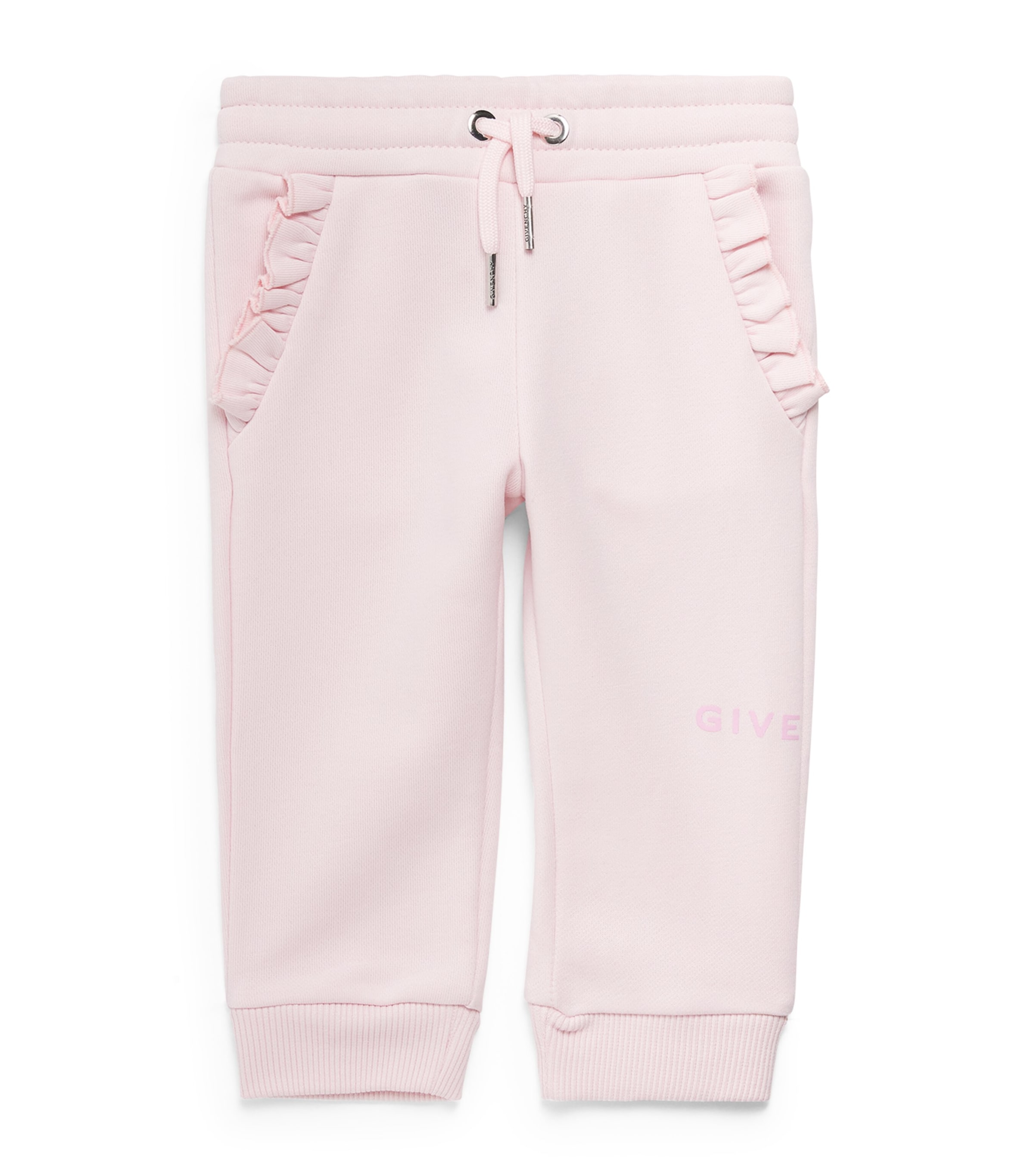 Givenchy Kids Cotton-Blend Ruffled Sweatpants (6 Months-3 Years) Marshmallow Image 1
