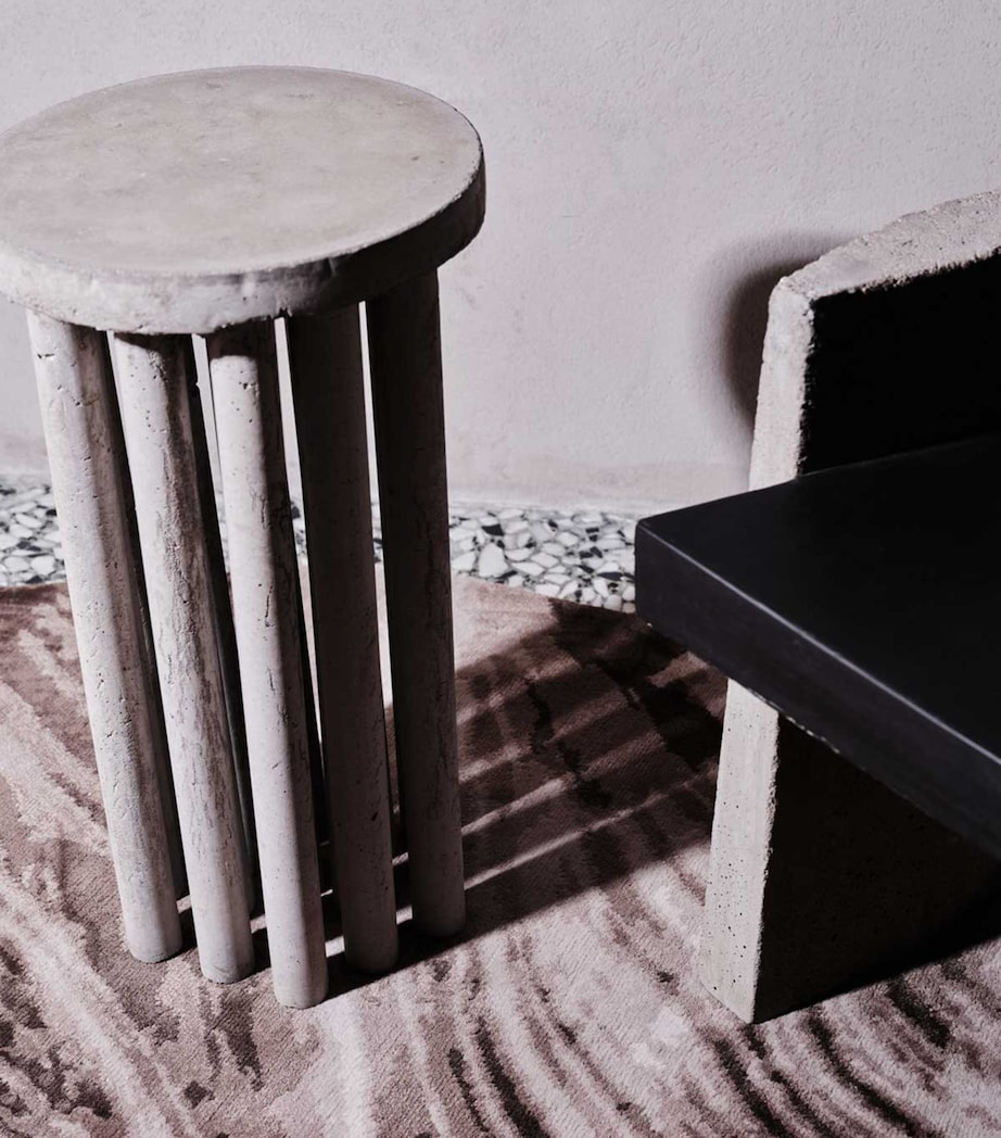 x David Rockwell Wool-Silk Falls Graphite Rug (3.05m x 2.44m) GREY Image 5