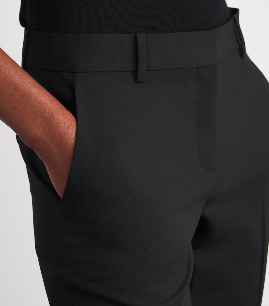 Good Wool Cropped Treeca Trousers BLACK 001 Image 12