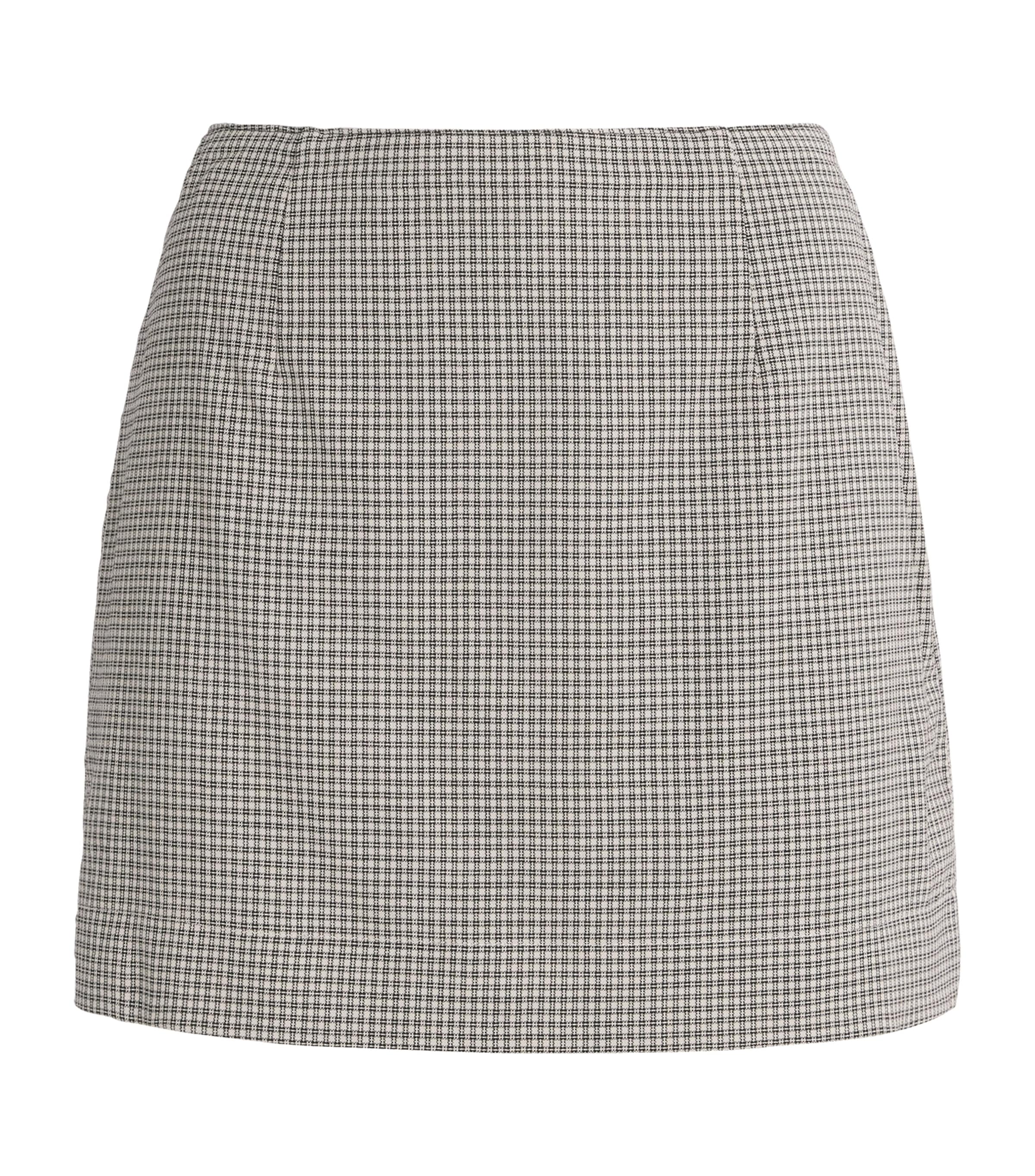 Rag & Bone Womens Wool Plaid Mini Skirt Blackpld Image 1