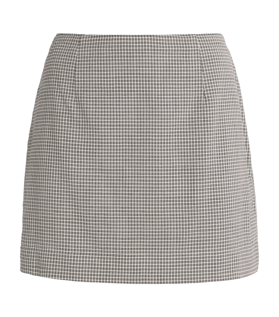 Rag & Bone Womens Wool Plaid Mini Skirt Blackpld Image 1
