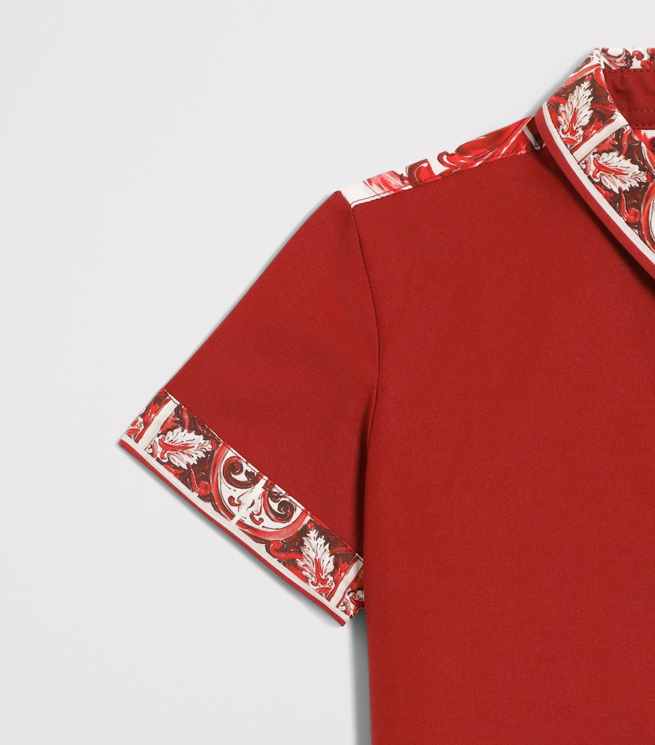 Dolce&Gabbana Kids Majolica Print T-Shirt (3-30 Months) Combined Colou Image 4