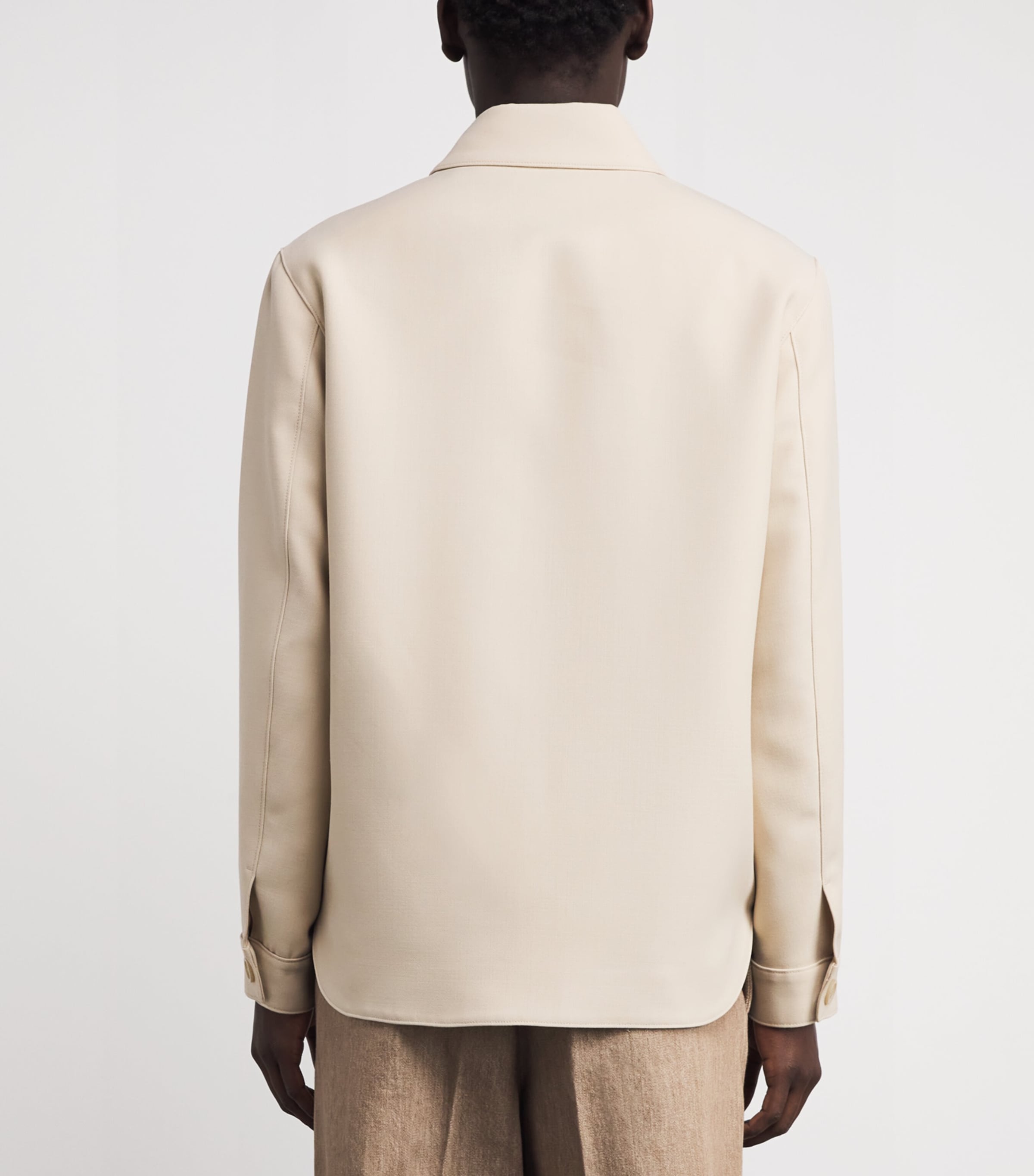 Pocket-Detail Overshirt BEIGE Image 4