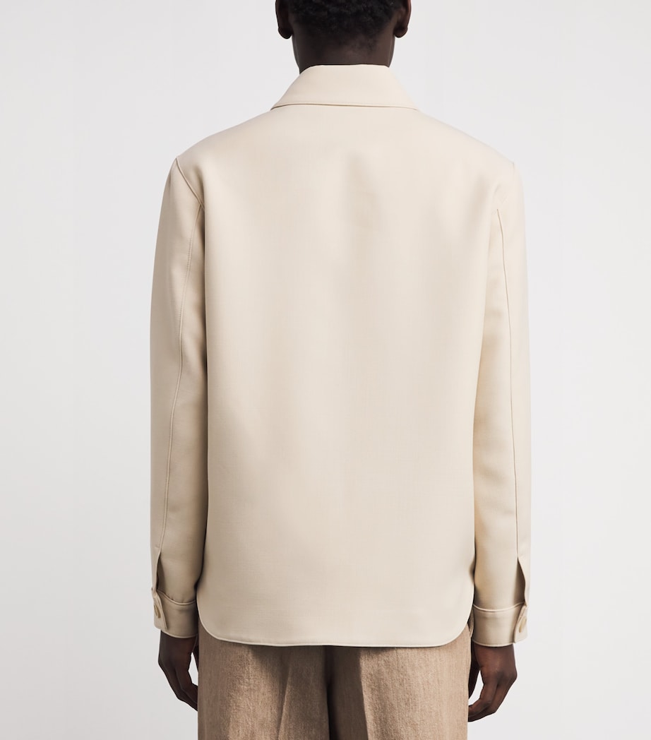 Pocket-Detail Overshirt BEIGE Image 4