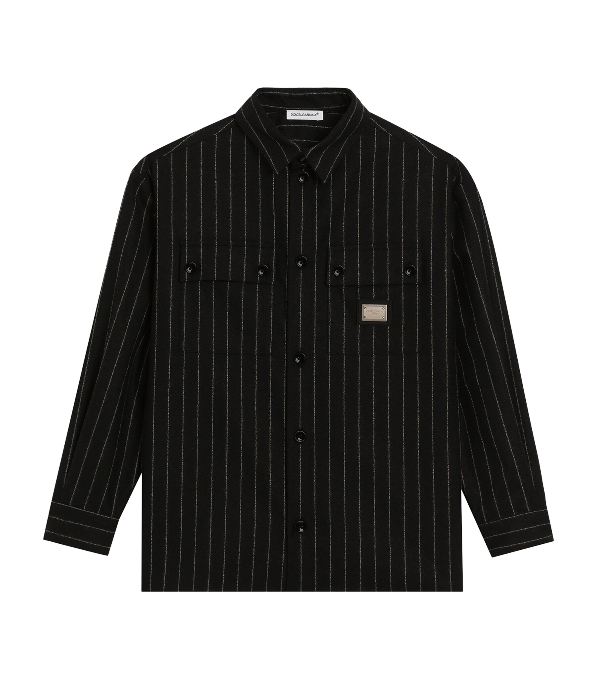 Dolce & Gabbana Logo Pinstripe Shirt
