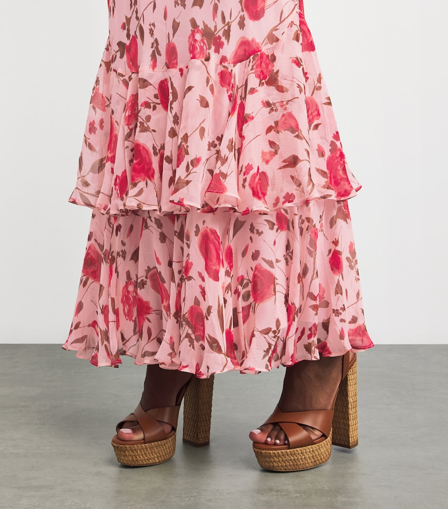 Chiffon Floral Ordinia Maxi Dress CLAUDIA ROSE PINK Image 6