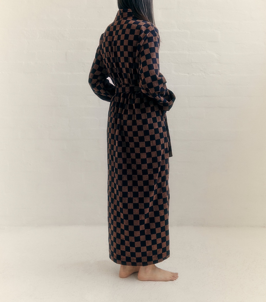 Organic Cotton Sulis Bathrobe (Medium/Large) TABAC / NOIR Image 4