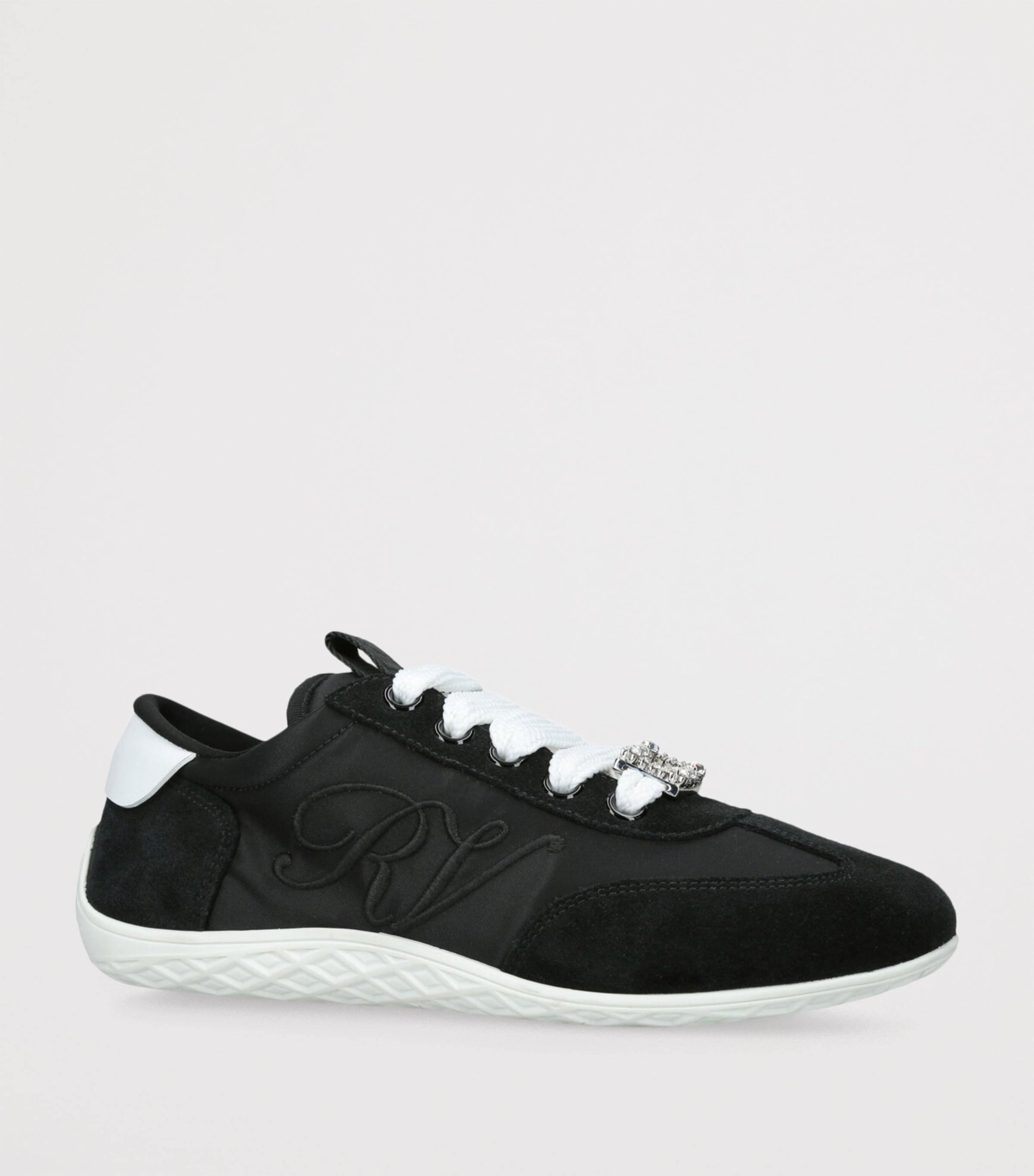 Leather Charms Low-Top Sneakers BLK/WHITE Image 3