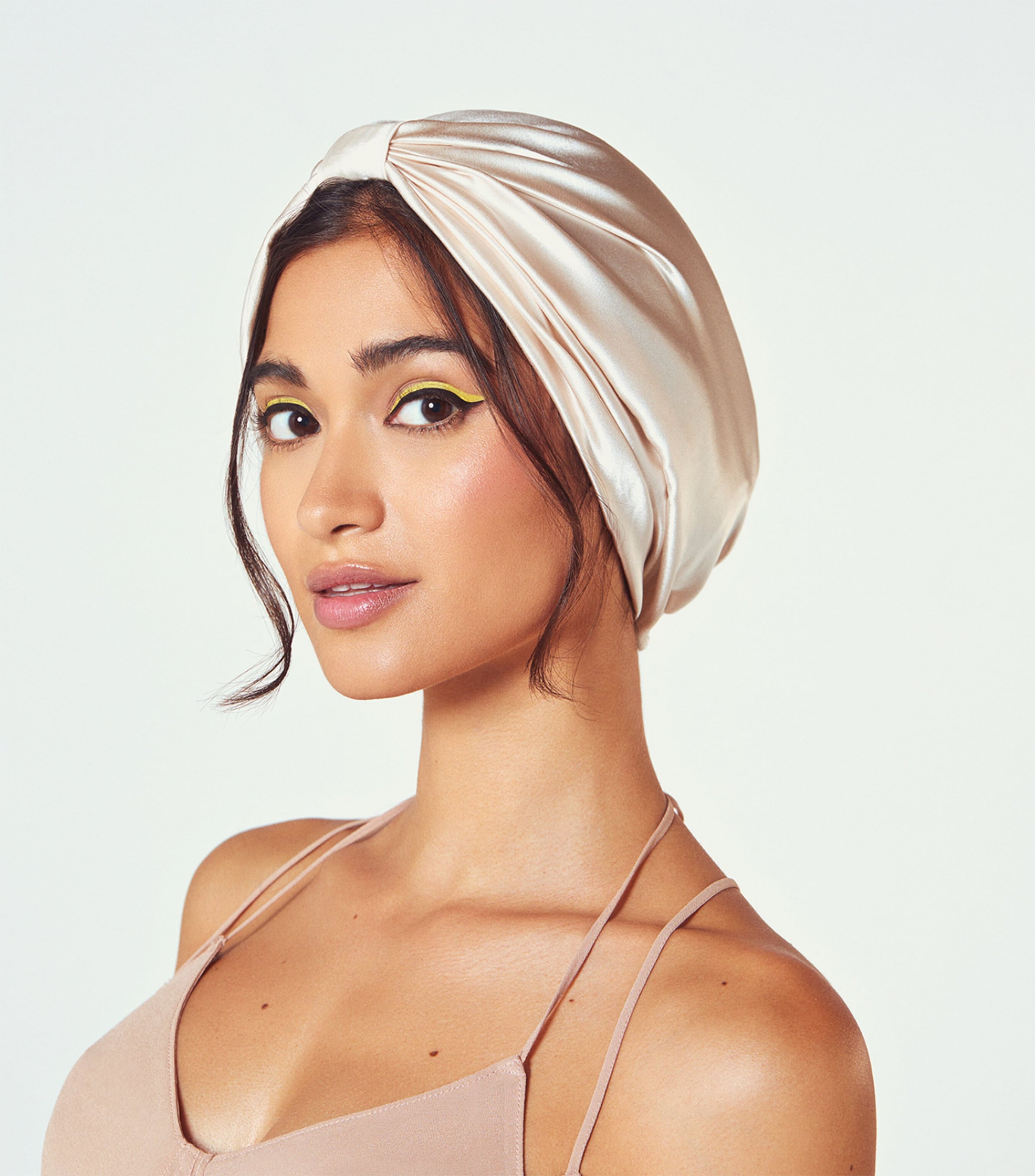 Mulberry Silk Hair Wrap CHAMPAGNE Image 2