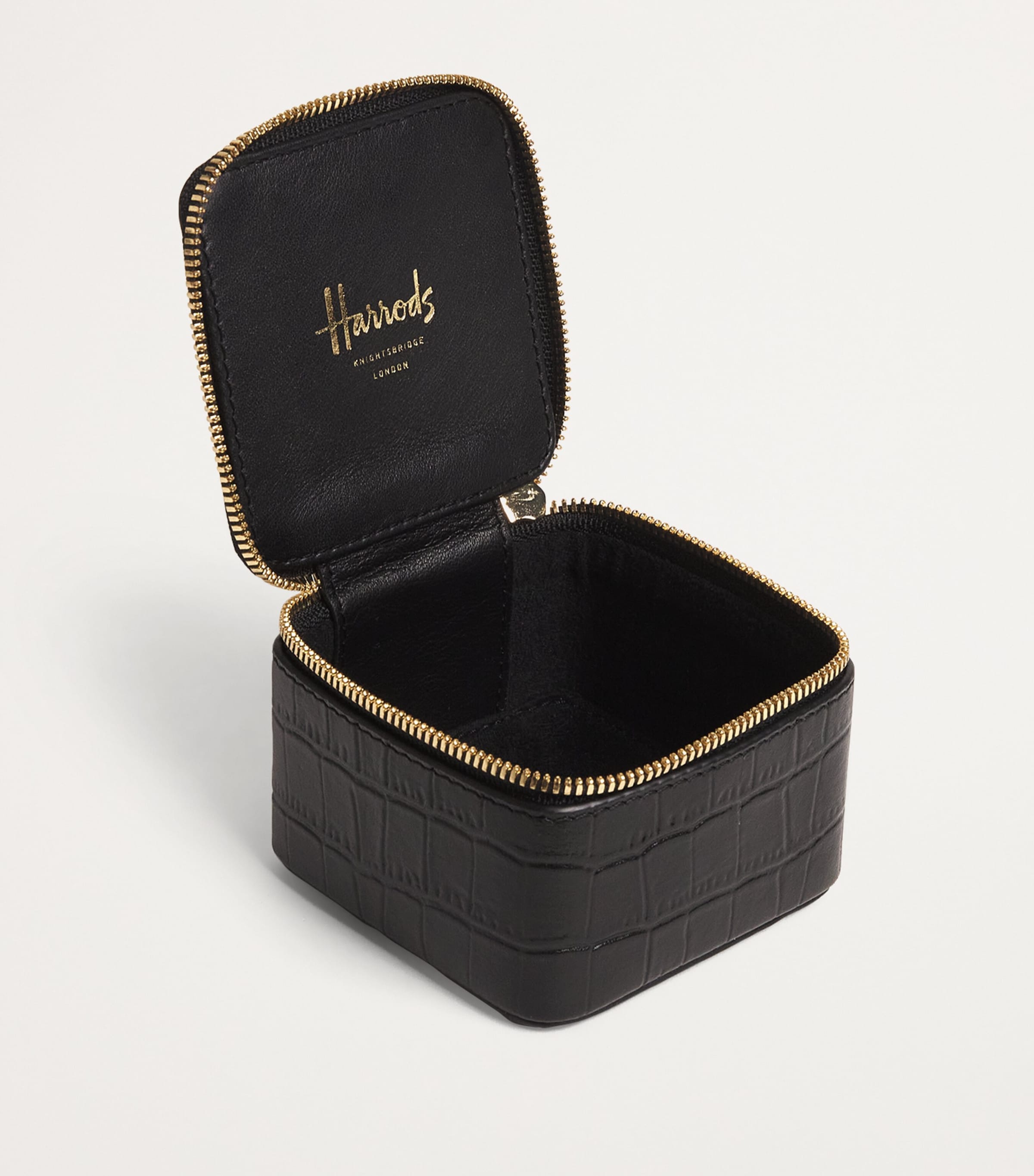 Small Leather Trinket Box BLACK Image 2