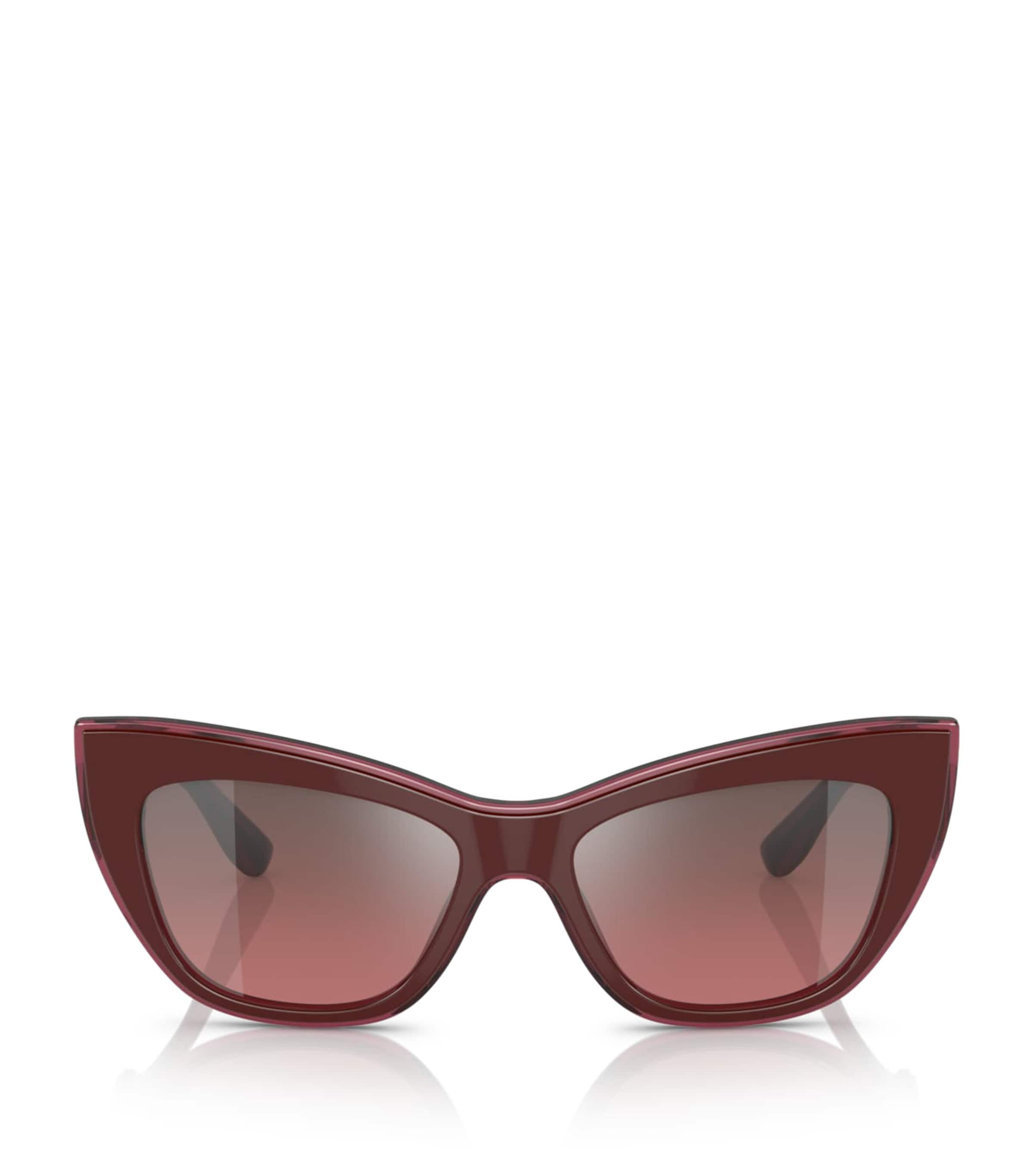 Dolce & Gabbana Acetate Cat-eye Sunglasses In Red