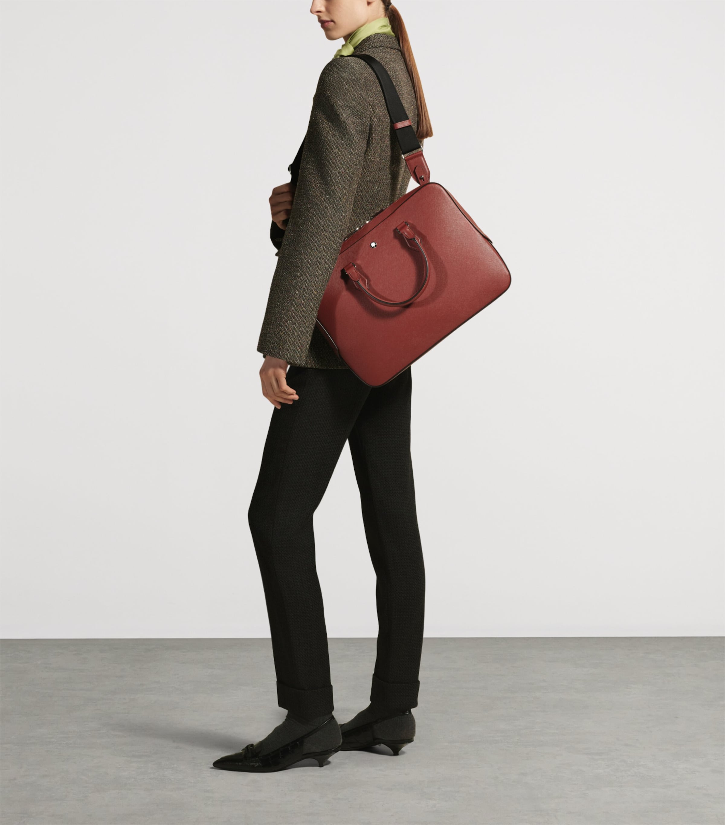 Montblanc Leather Sartorial Thin Document Case Red Oak Image 2