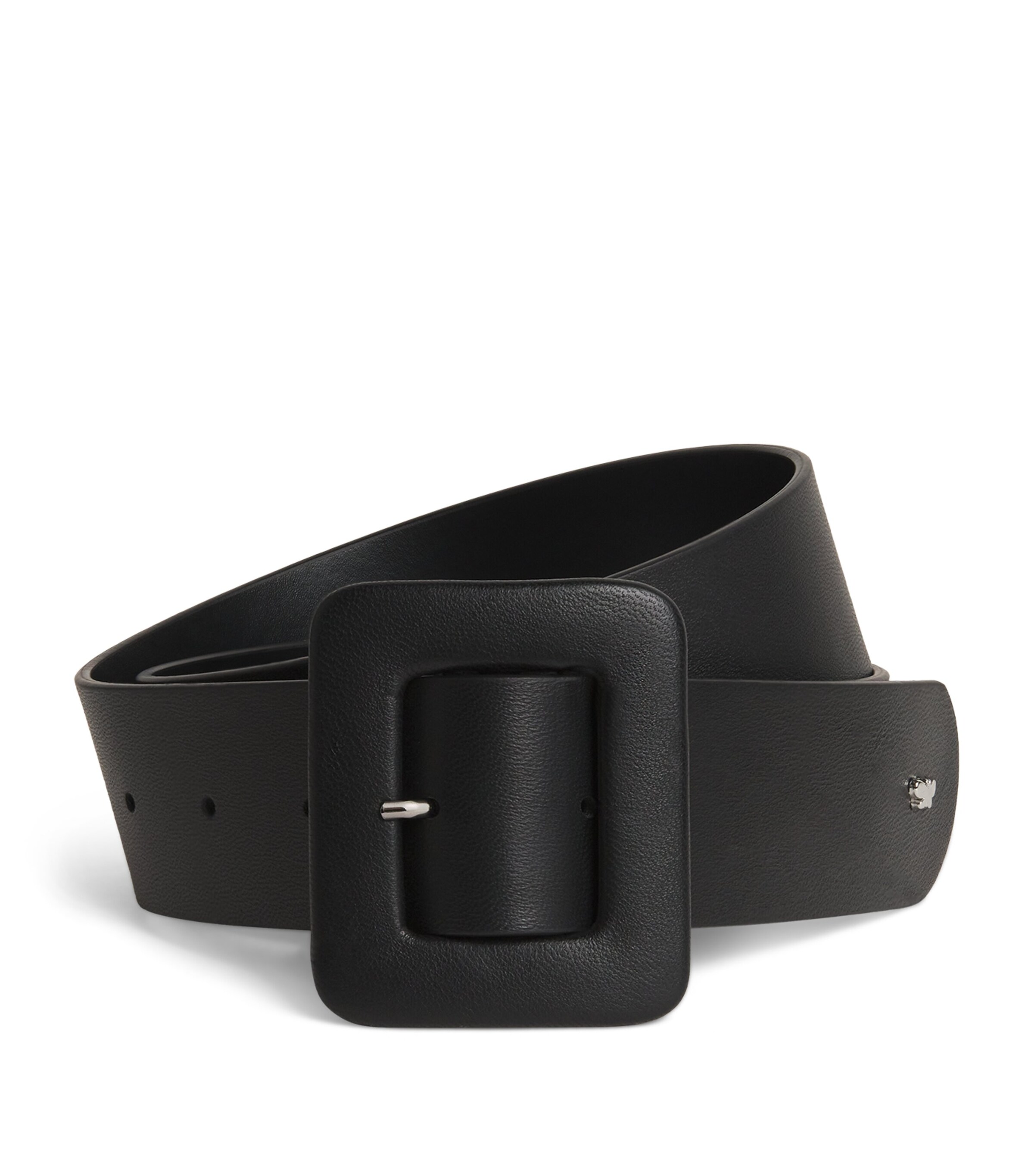 Weekend Max Mara Nappa Leather Tonal Belt Black Image 1
