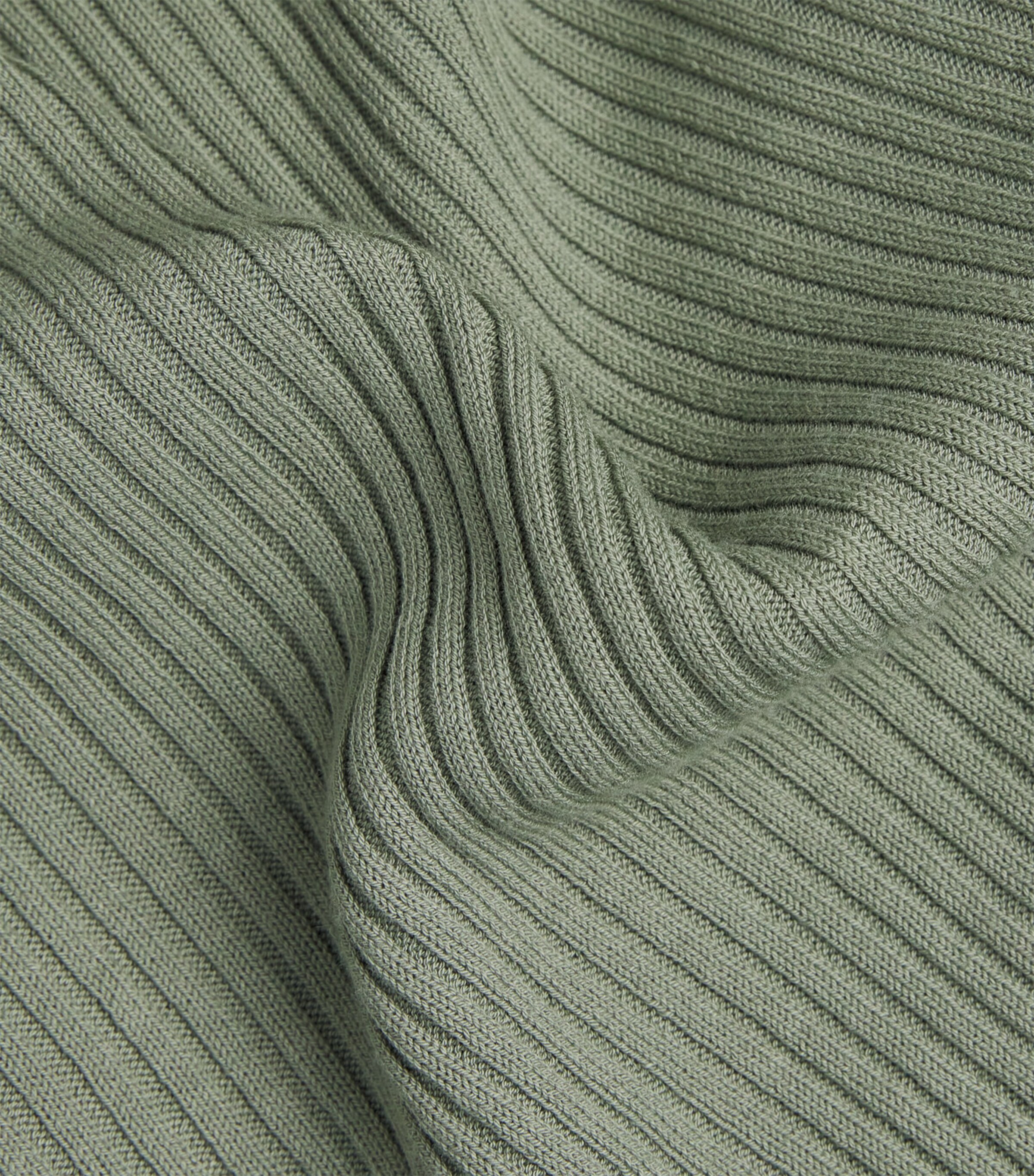 Cotton-Blend Boat-Neck Sweater GREEN Image 5
