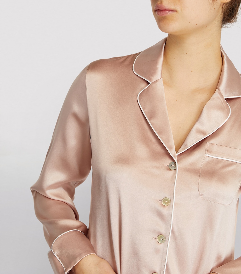 Silk Coco Pyjama Set OYSTER IVORY Image 4