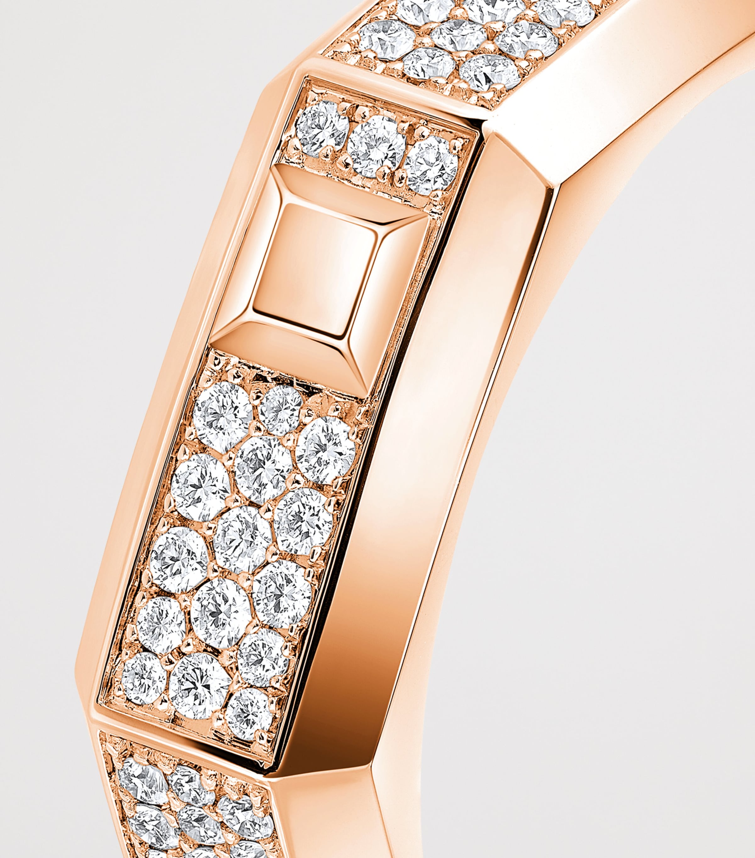 Messika Moderniste Pink Gold and Diamond Medium Pavé Ring (0.35ct) Pink Gold Image 3