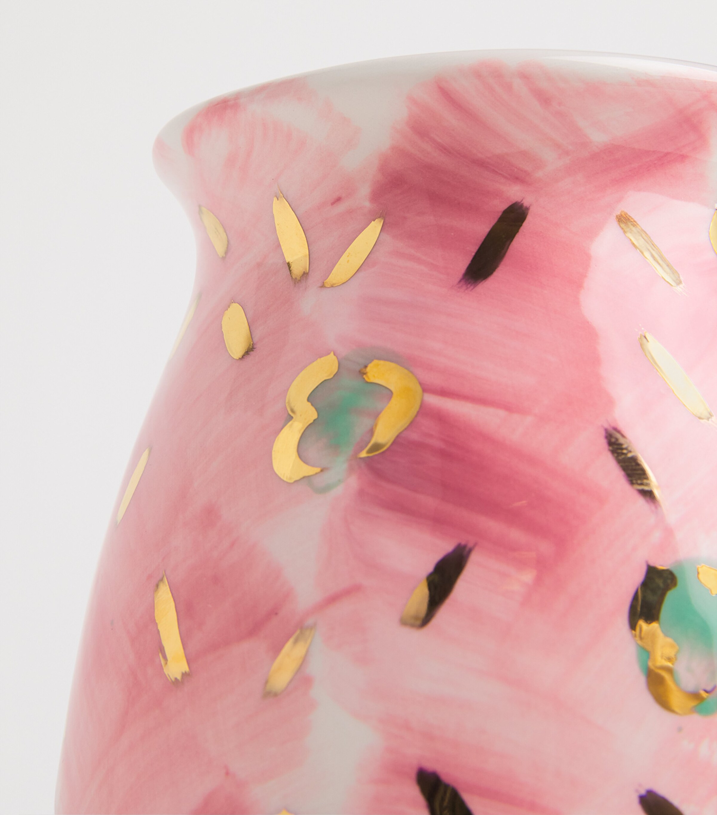 Jayne Redmond Hand-Painted Floral Vase (17cm) White Image 2