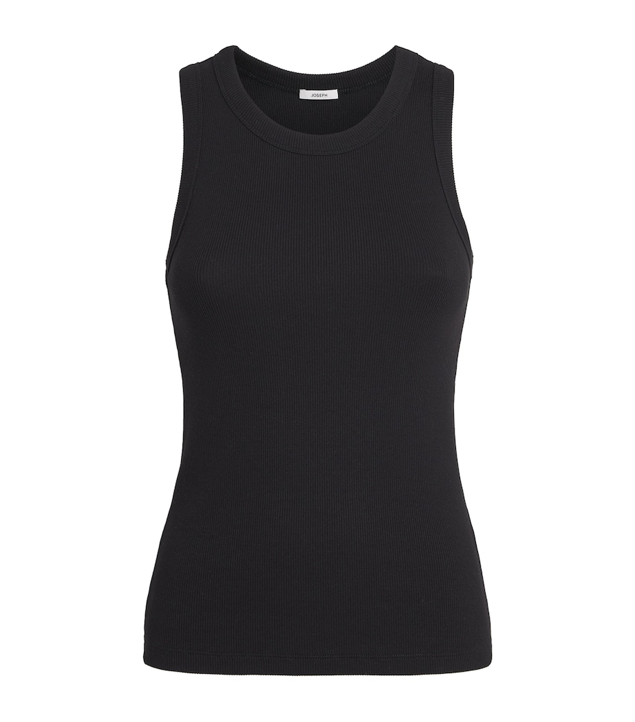 Stretch-Cotton Yeux Tank Top BLACK Image 1