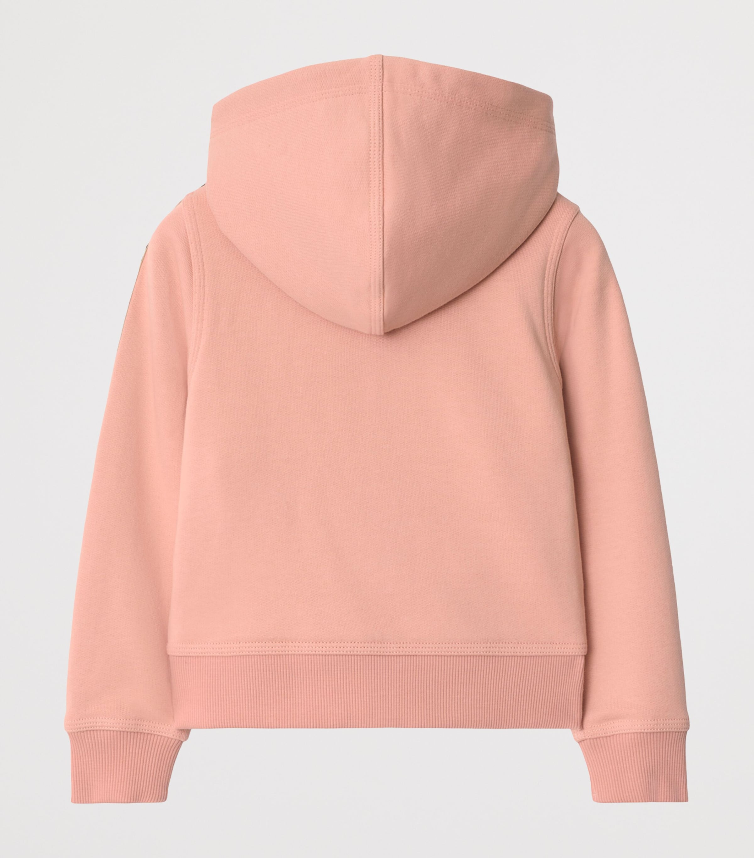 Burberry Kids Pink Cotton Check-Trim Hoodie (3-12 Years) Harrods US - Main Image
