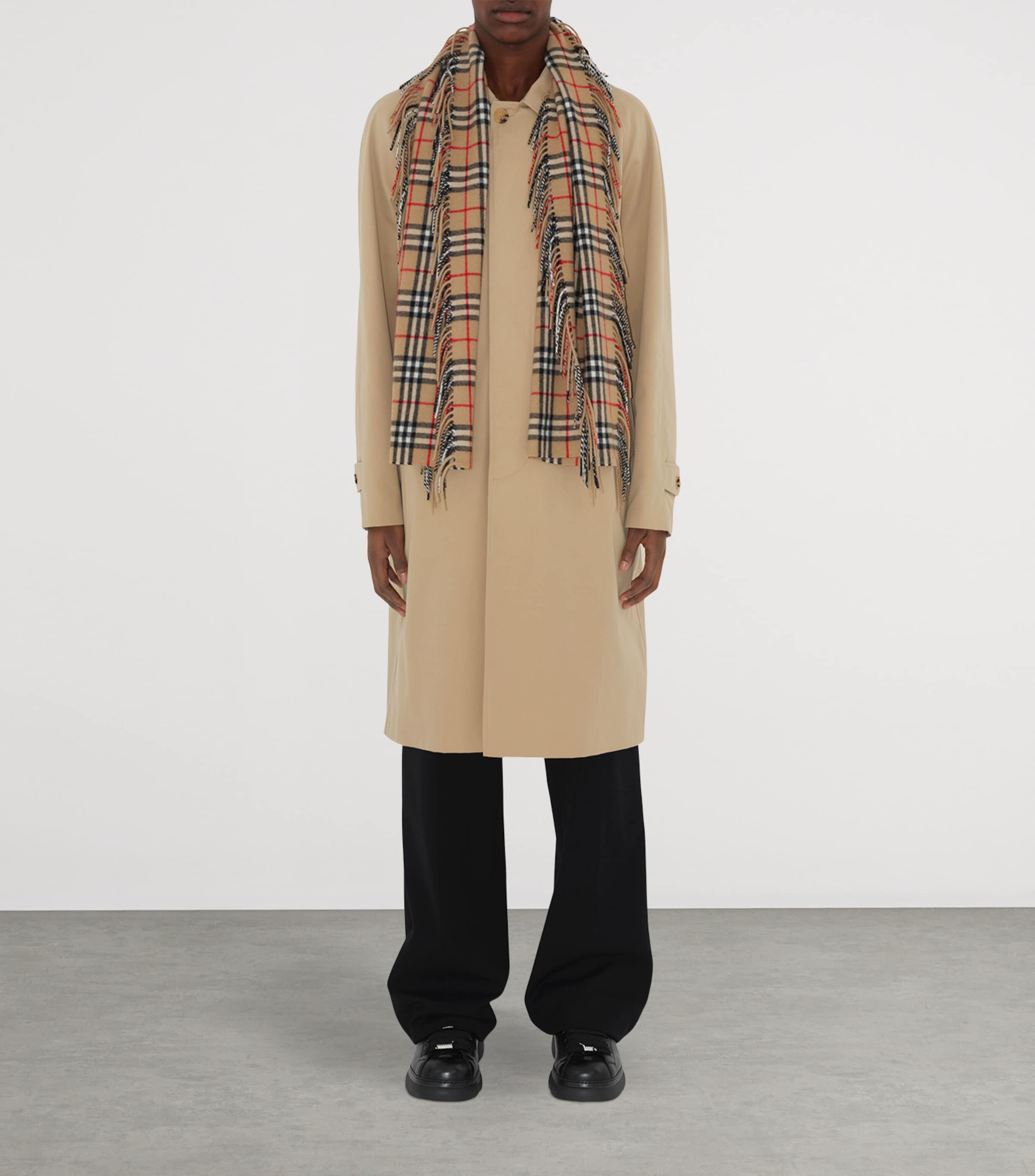 Cashmere Check Happy Scarf ARCHIVE BEIGE Image 6