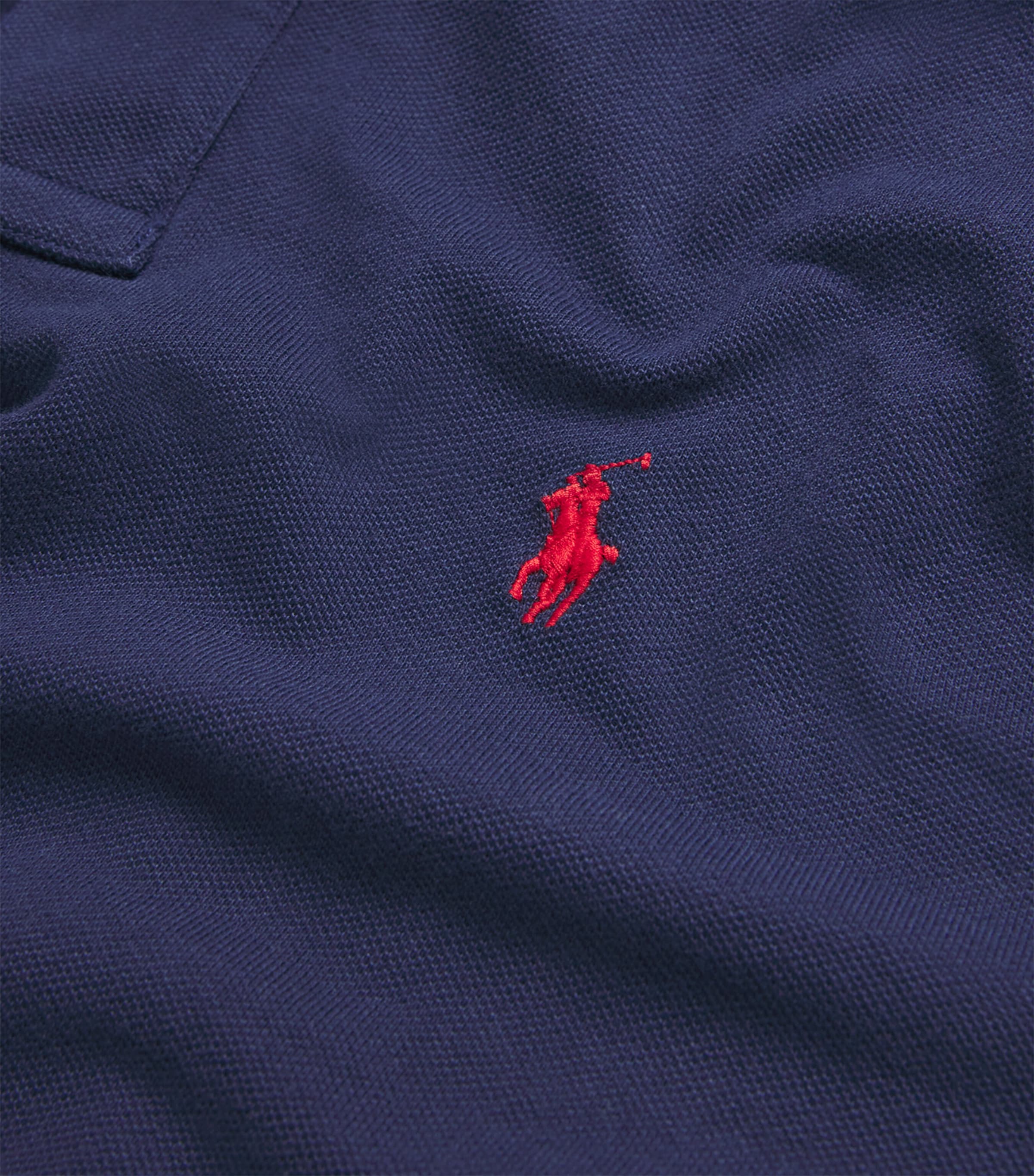 Cotton Long-Sleeve Polo Shirt NAVY Image 4