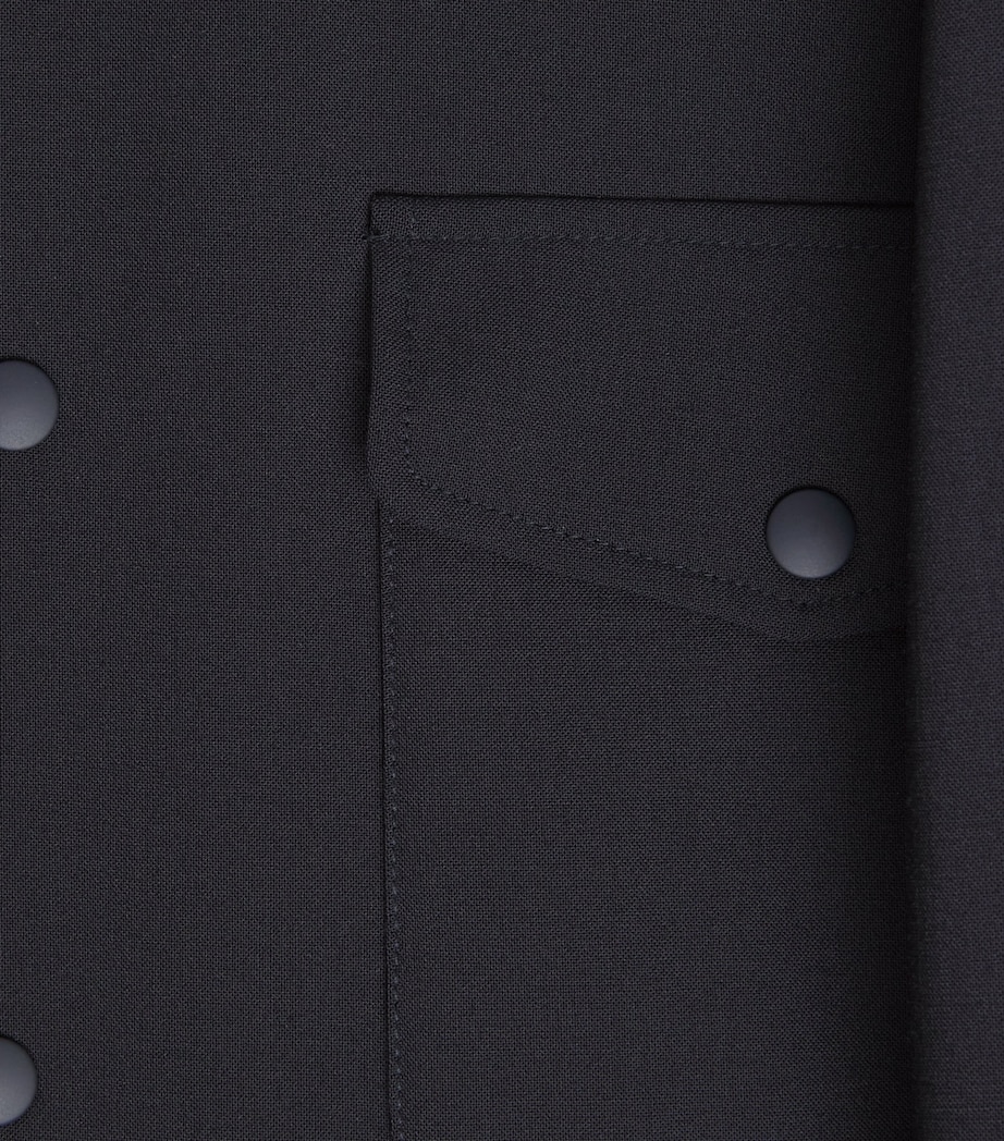 Technical Stud-Fastened Overshirt 01098 - NAVY Image 5