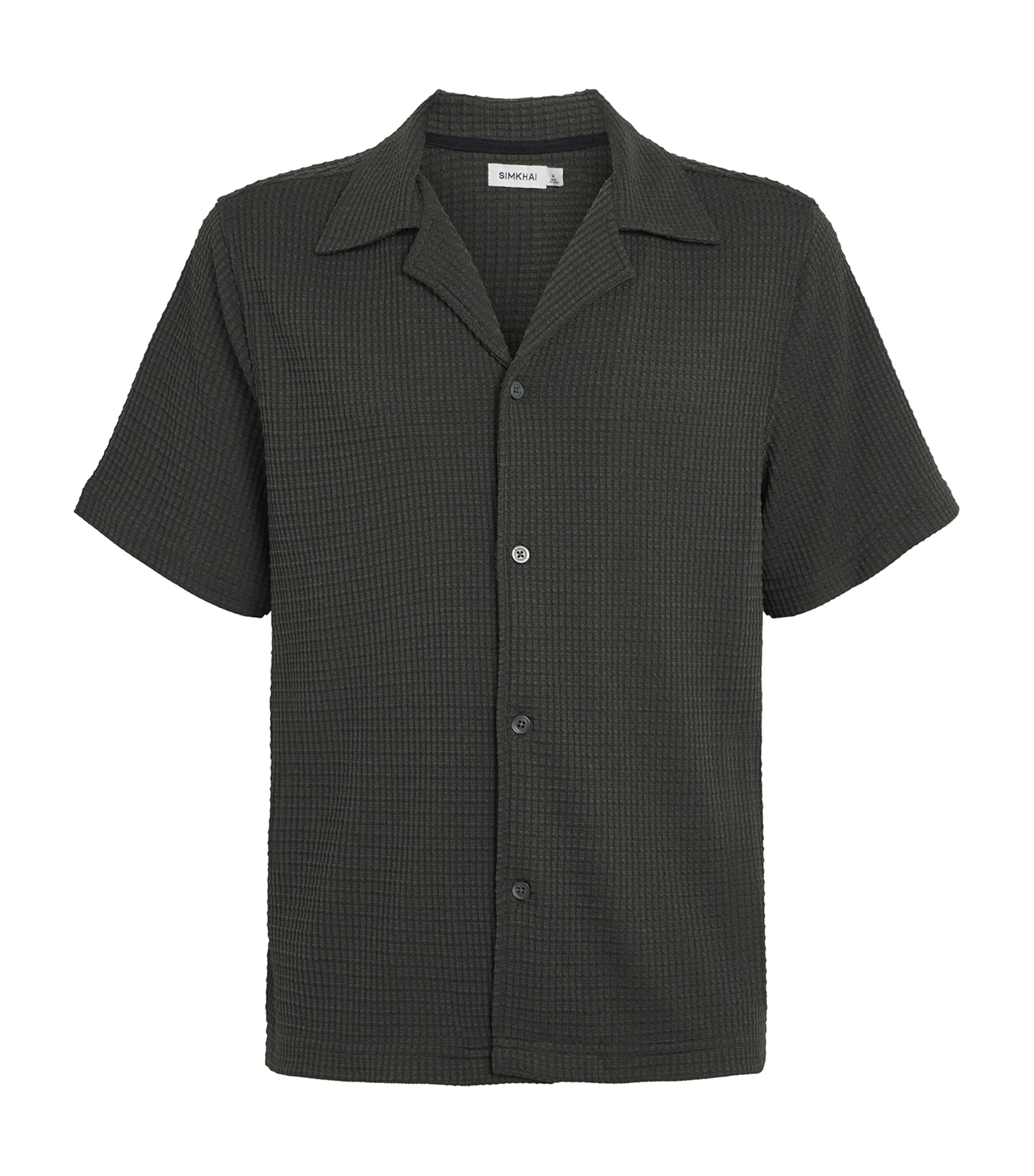 Simkhai Waffle-knit Troy Shirt In Green