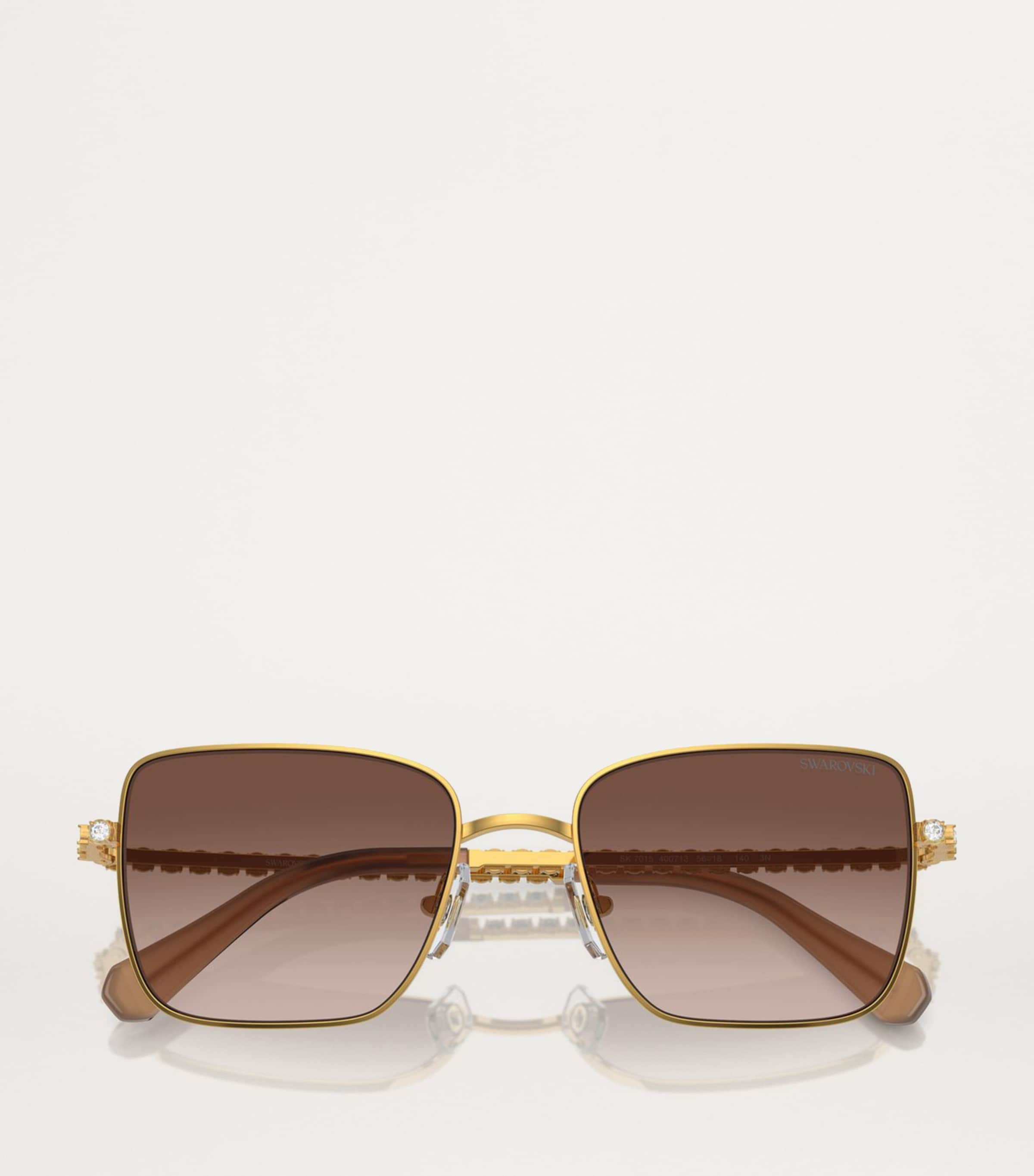 【送料,関税込】SWAROVSKI サングラス SK7015 Swarovski SK7015 XL (56 - 18) with Brown lenses and Yellow