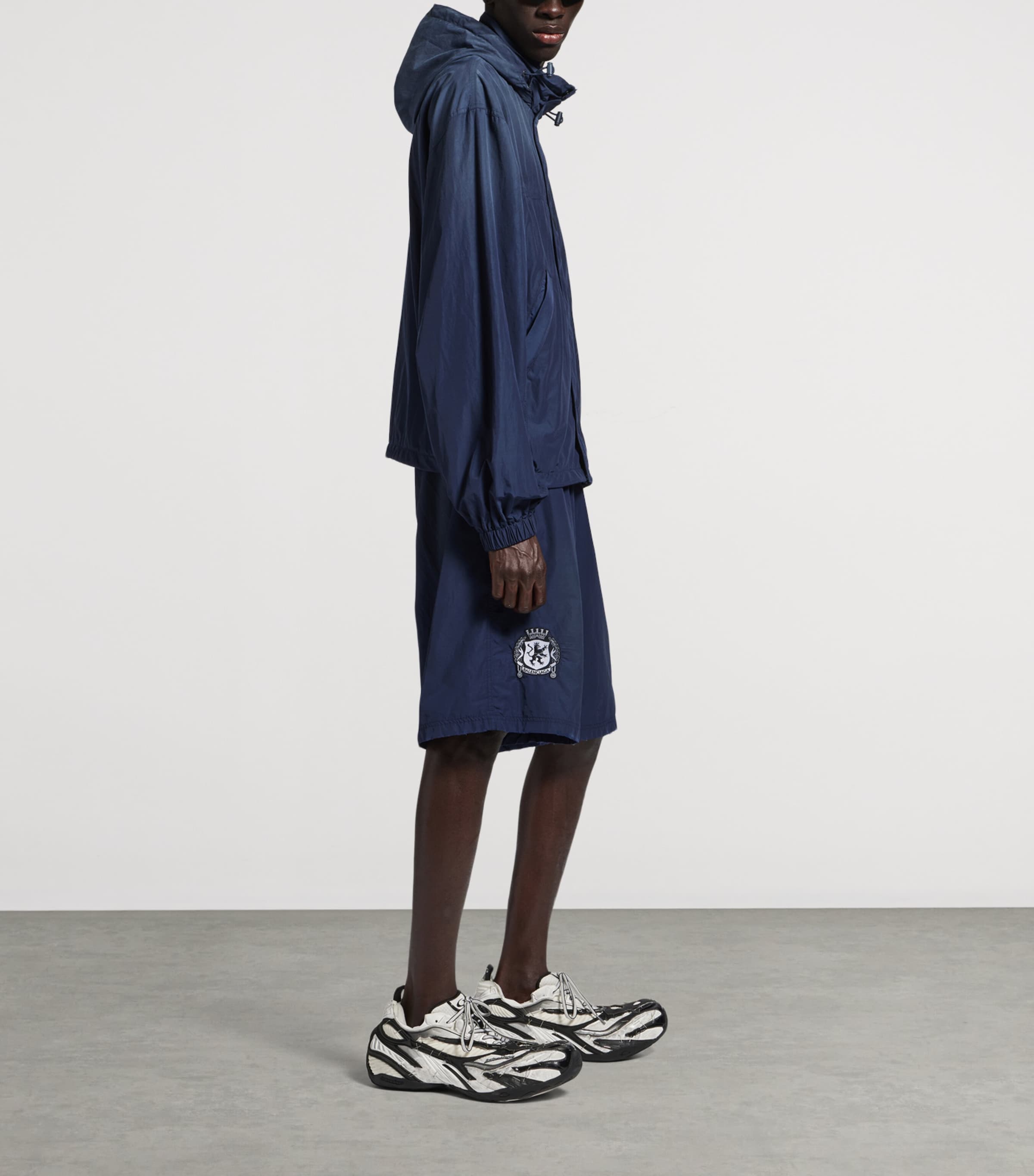 Balenciaga Mens Cotton-Blend Rain Jacket Image 4