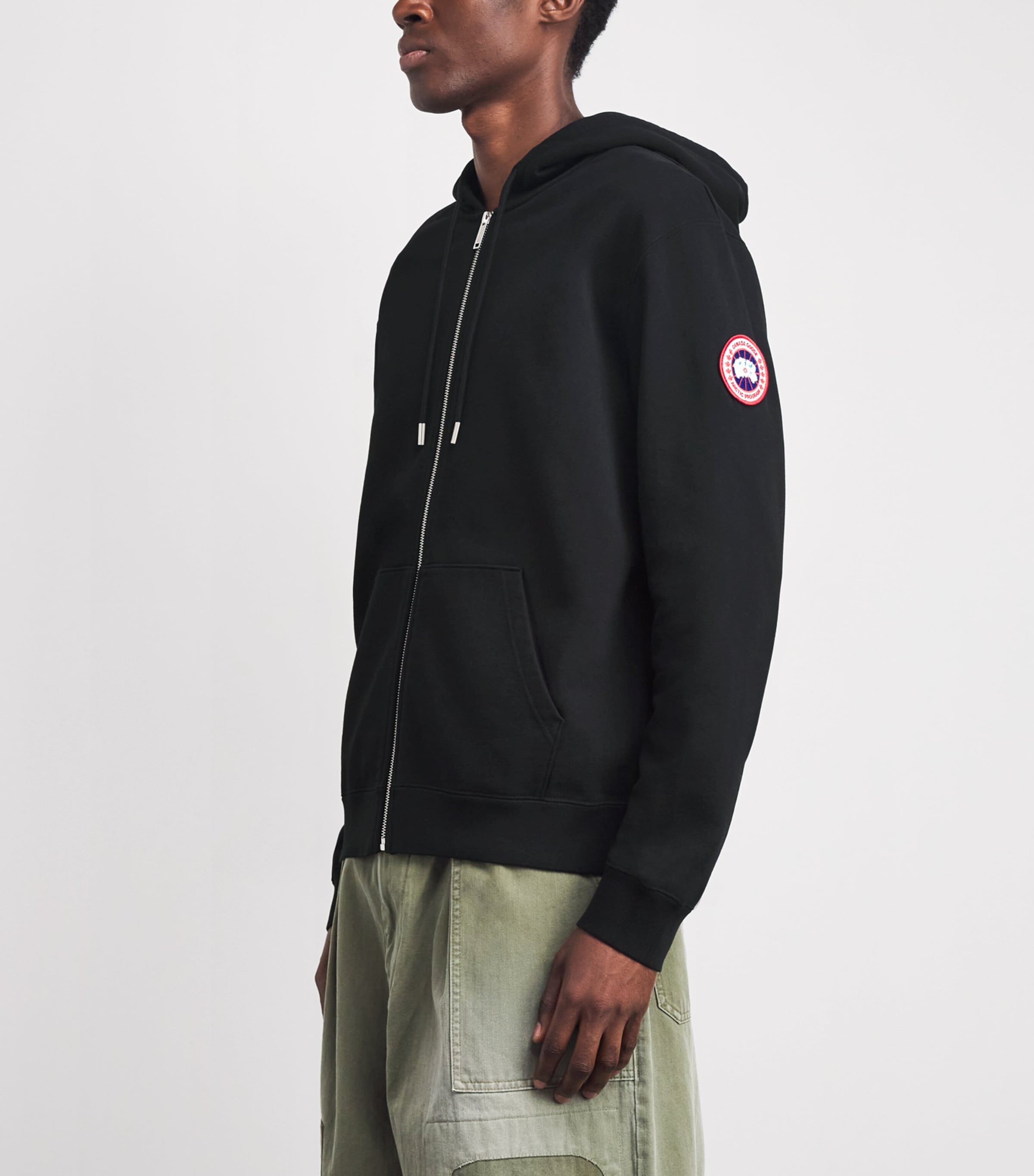 Canada Goose Mens Organic Cotton Loon Hoodie Black Image 4