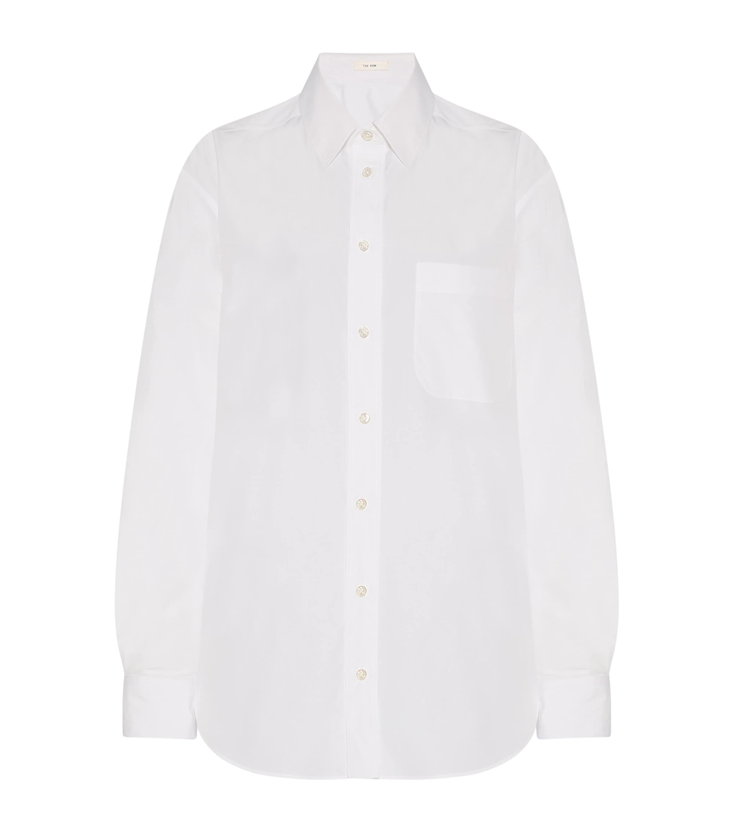 The Row Womens Gavina Cotton Shirt White Image 1