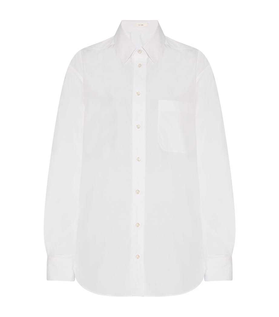 The Row Womens Gavina Cotton Shirt White Image 1