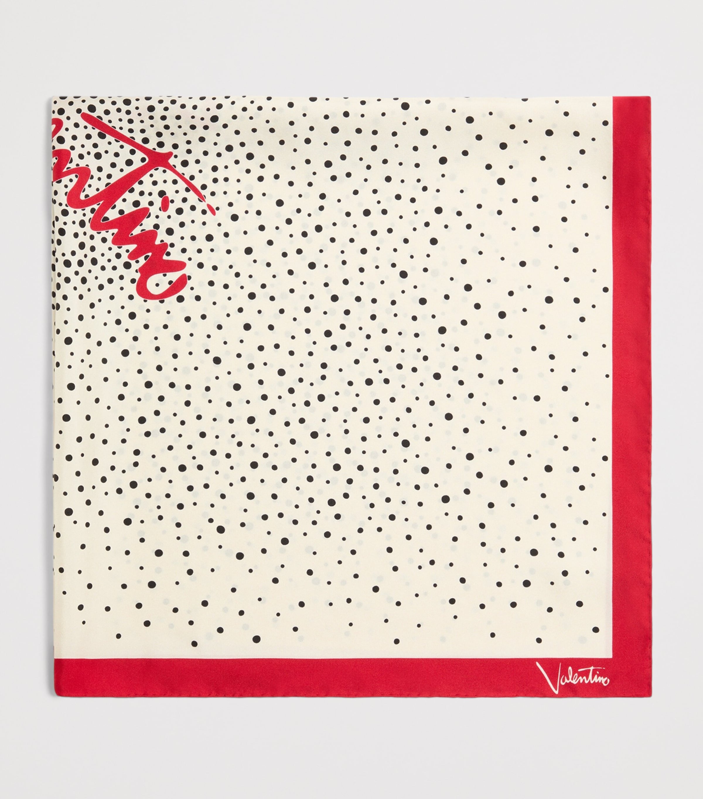 Valentino Garavani Silk Polka-Dot Square Scarf Image 2