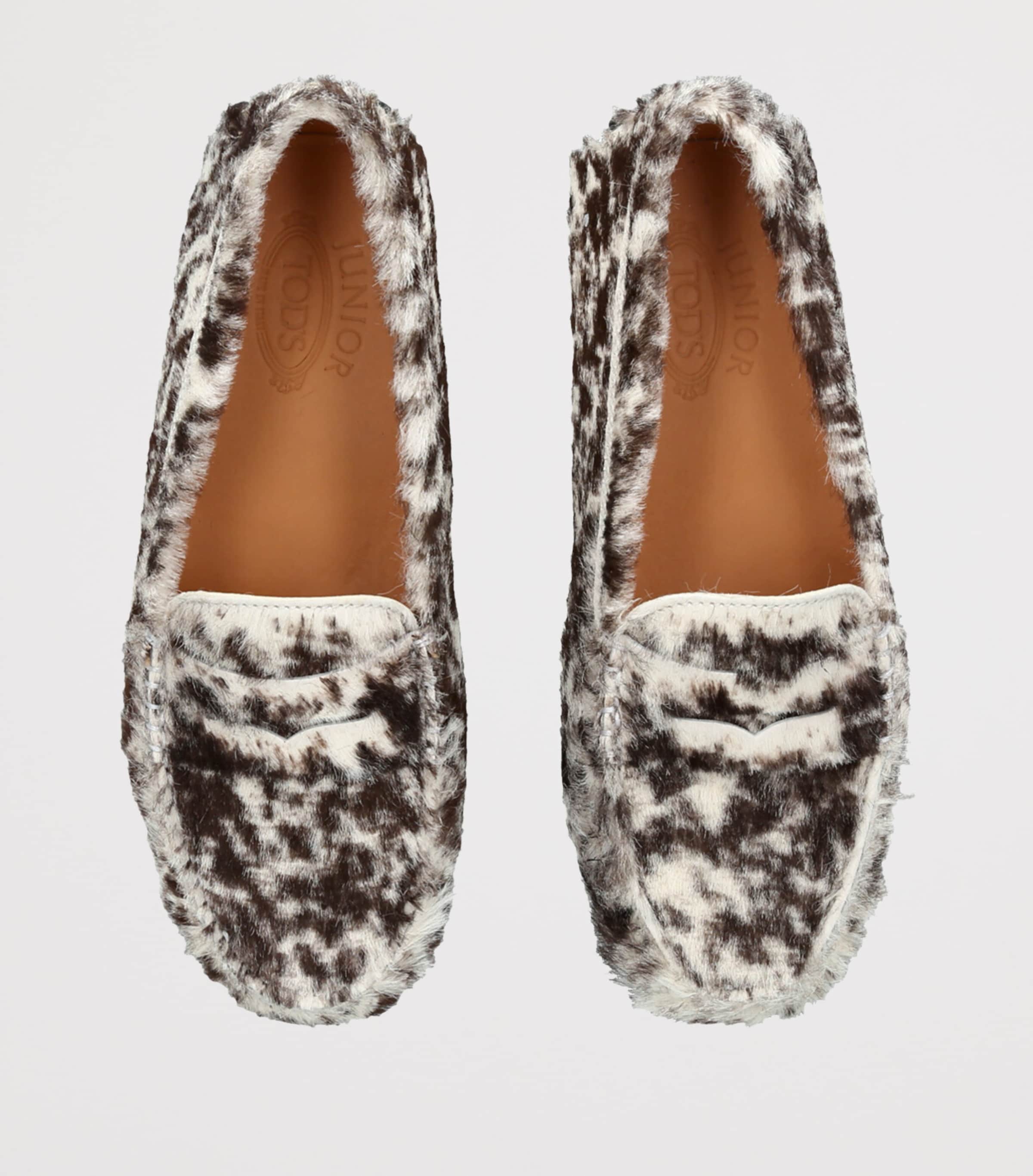 Tod's Calf Hair Gommino Loafers White/oth Image 4